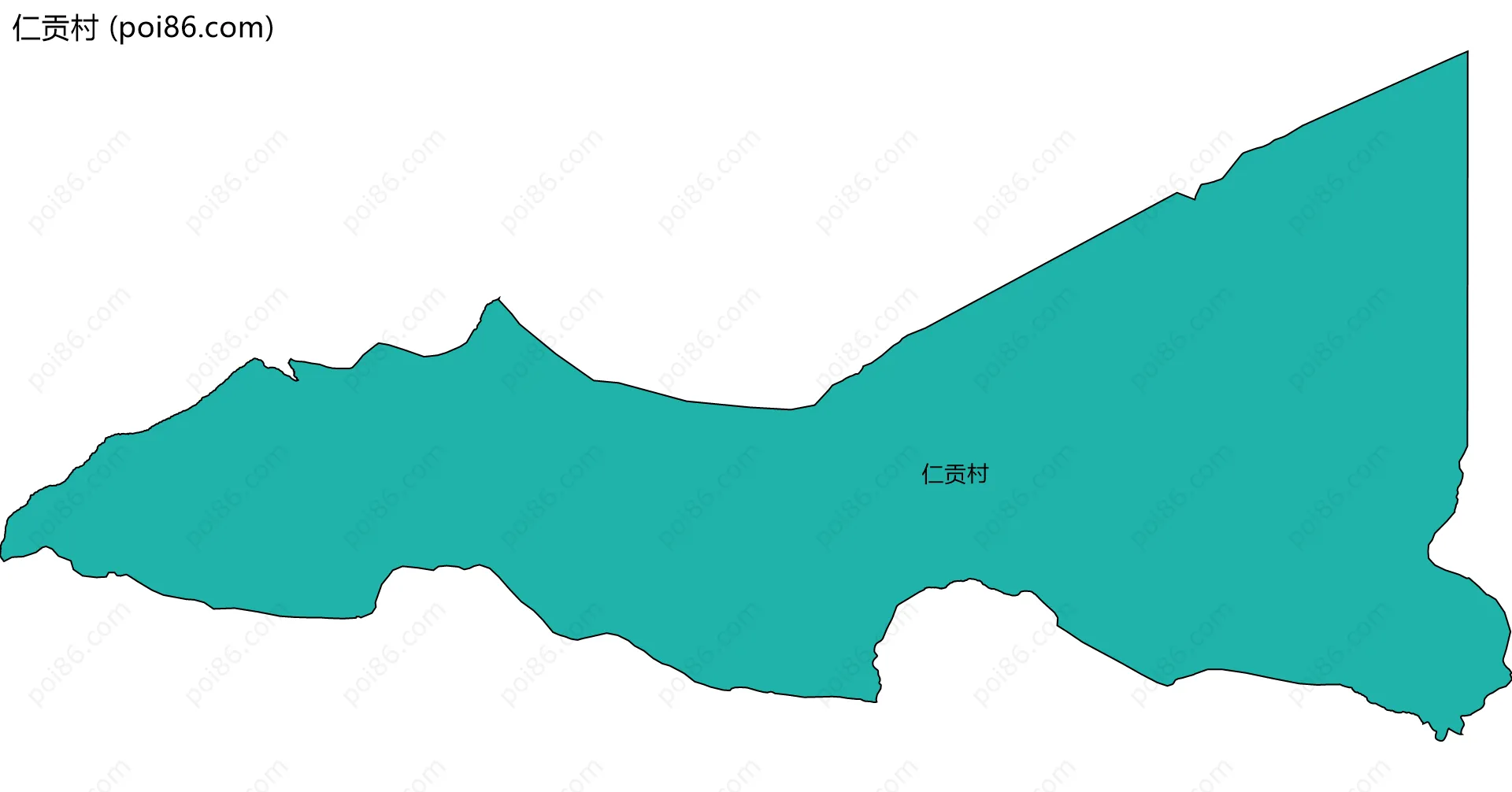 仁贡村边界地图