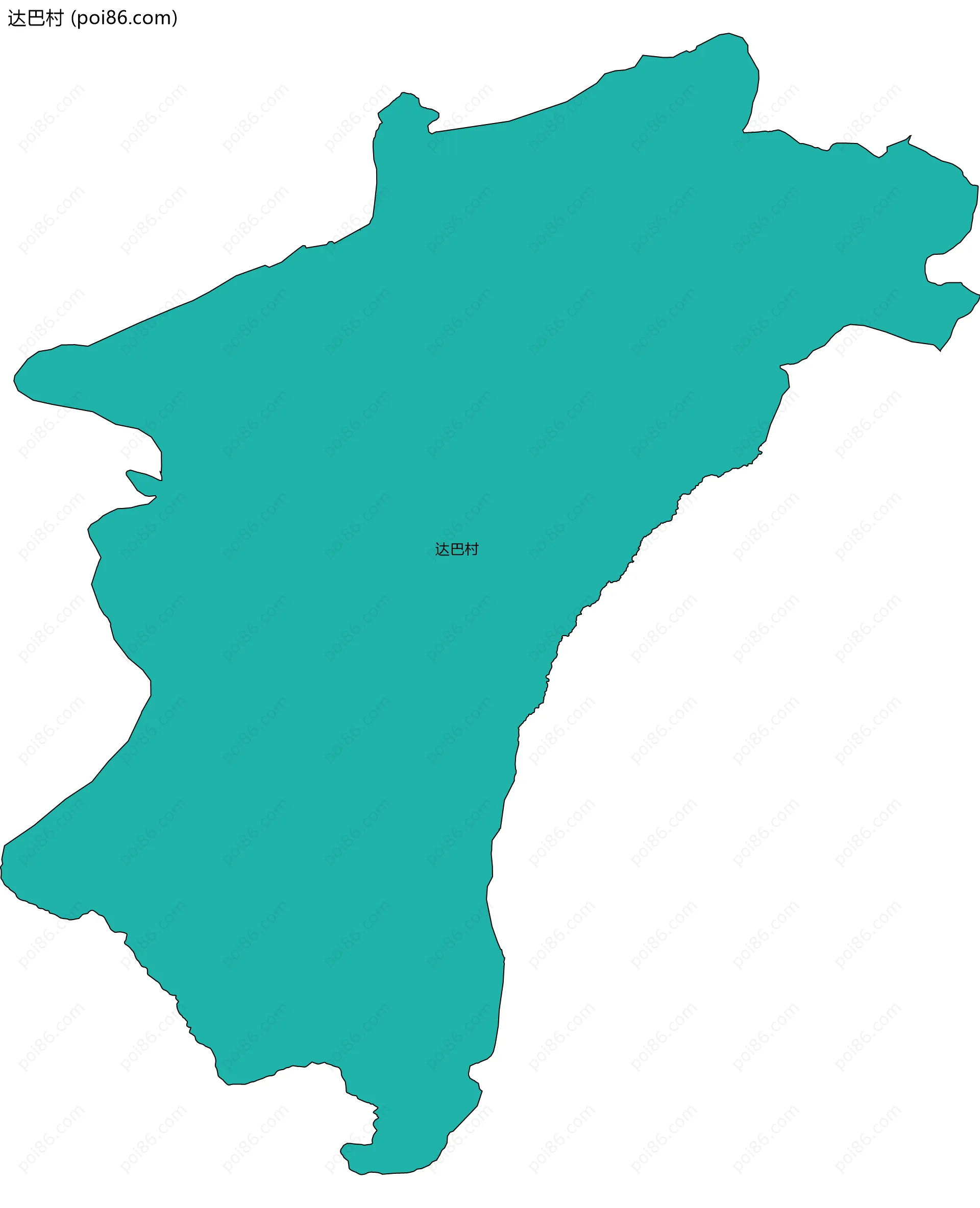 达巴村边界地图