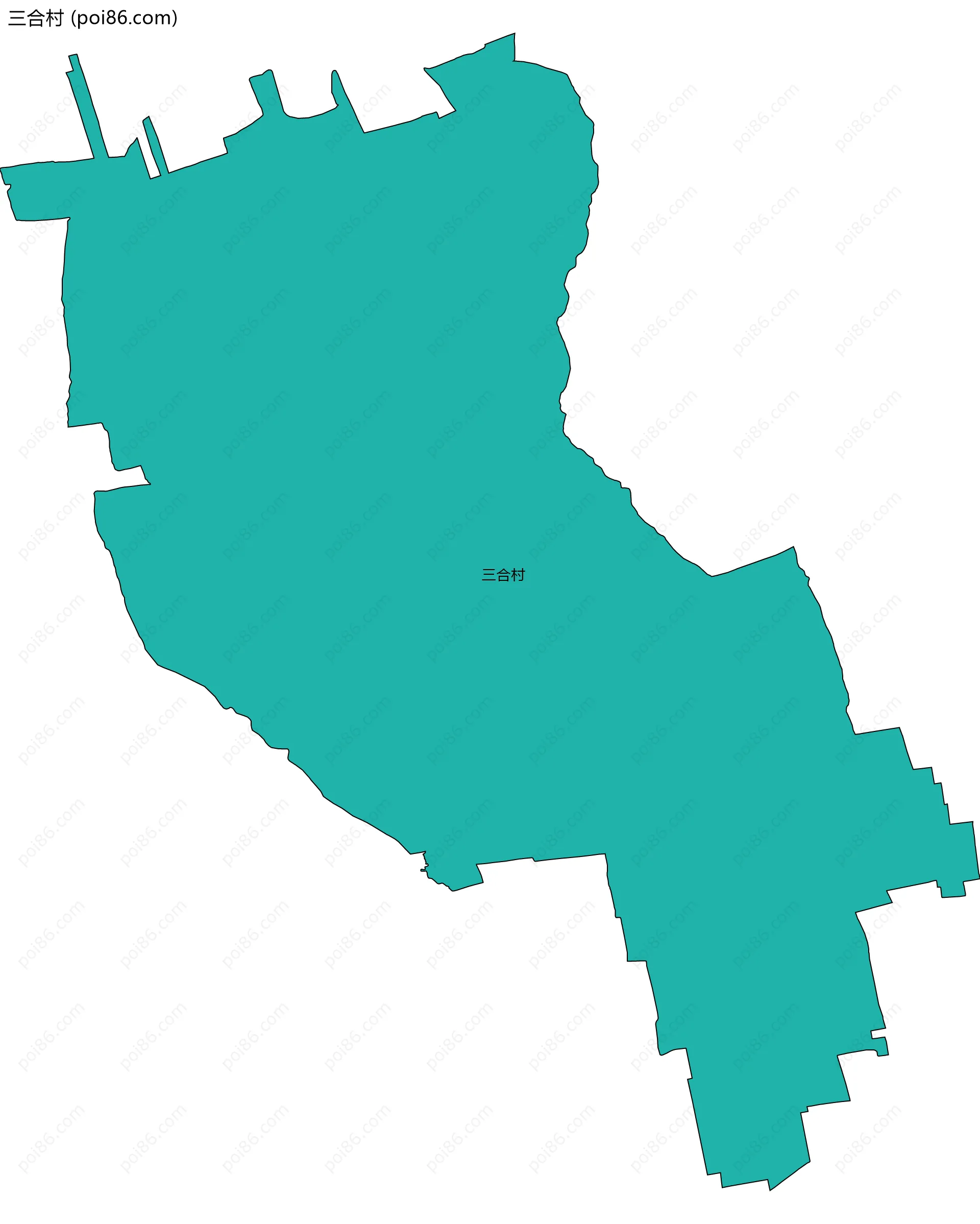 三合村边界地图
