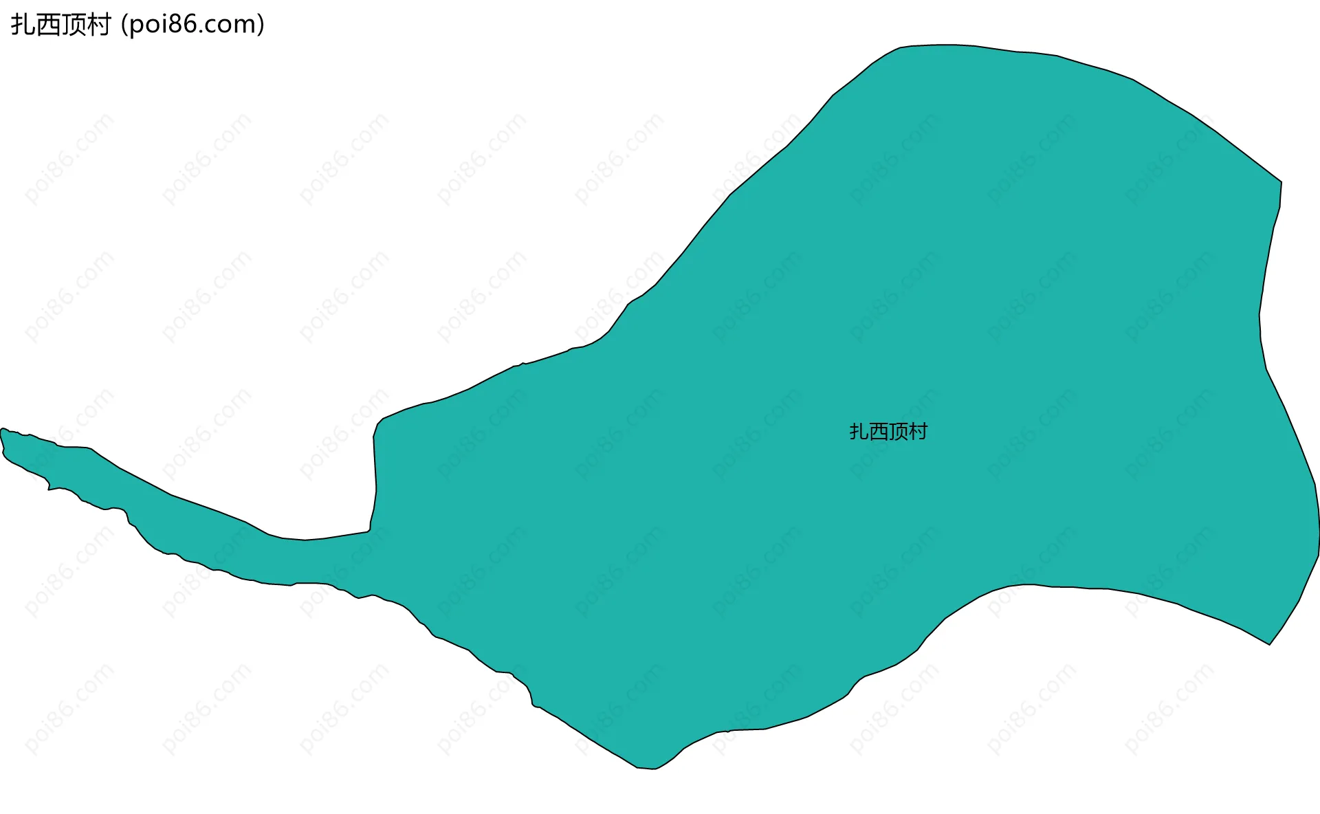 扎西顶村边界地图