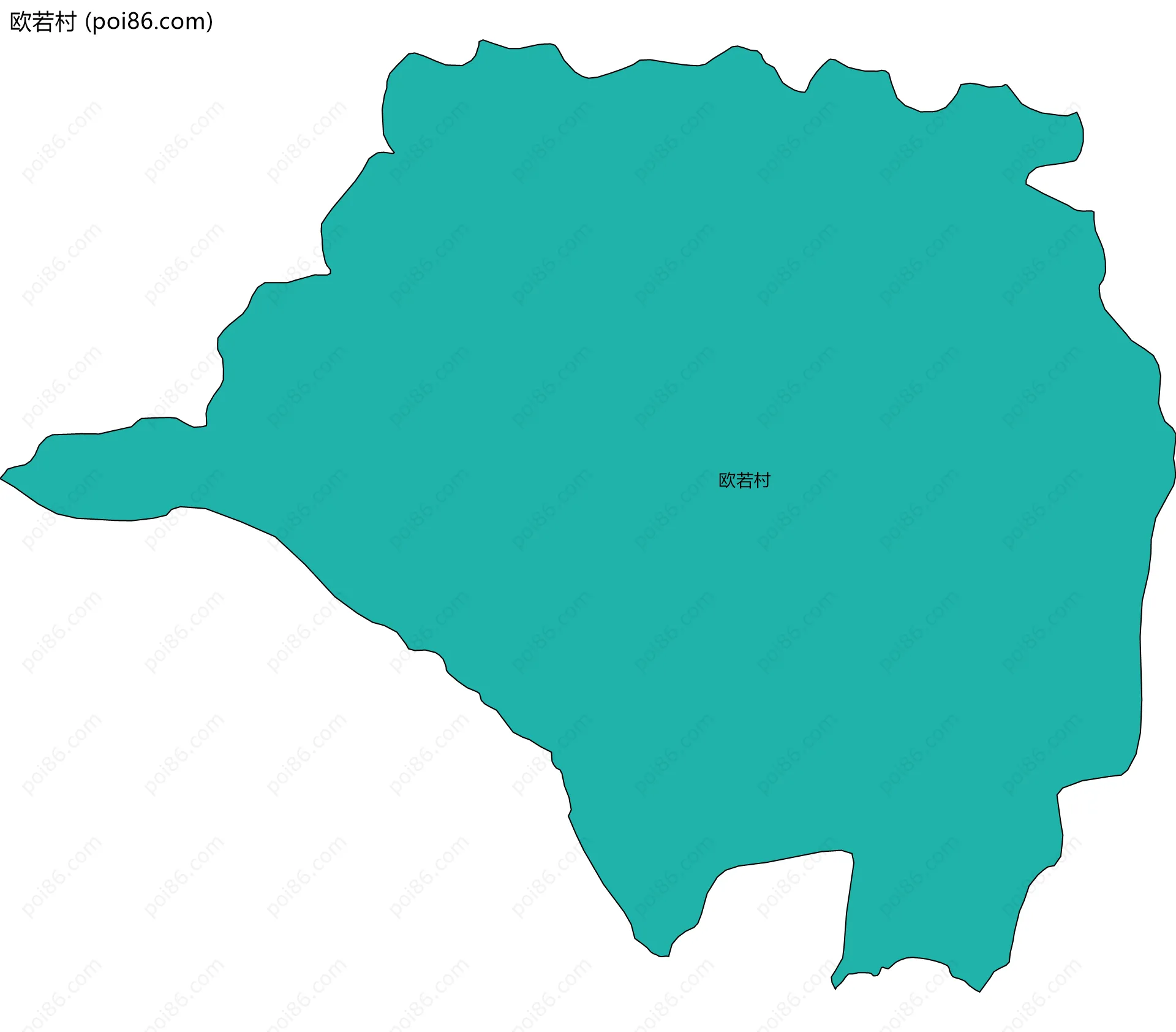 欧若村边界地图