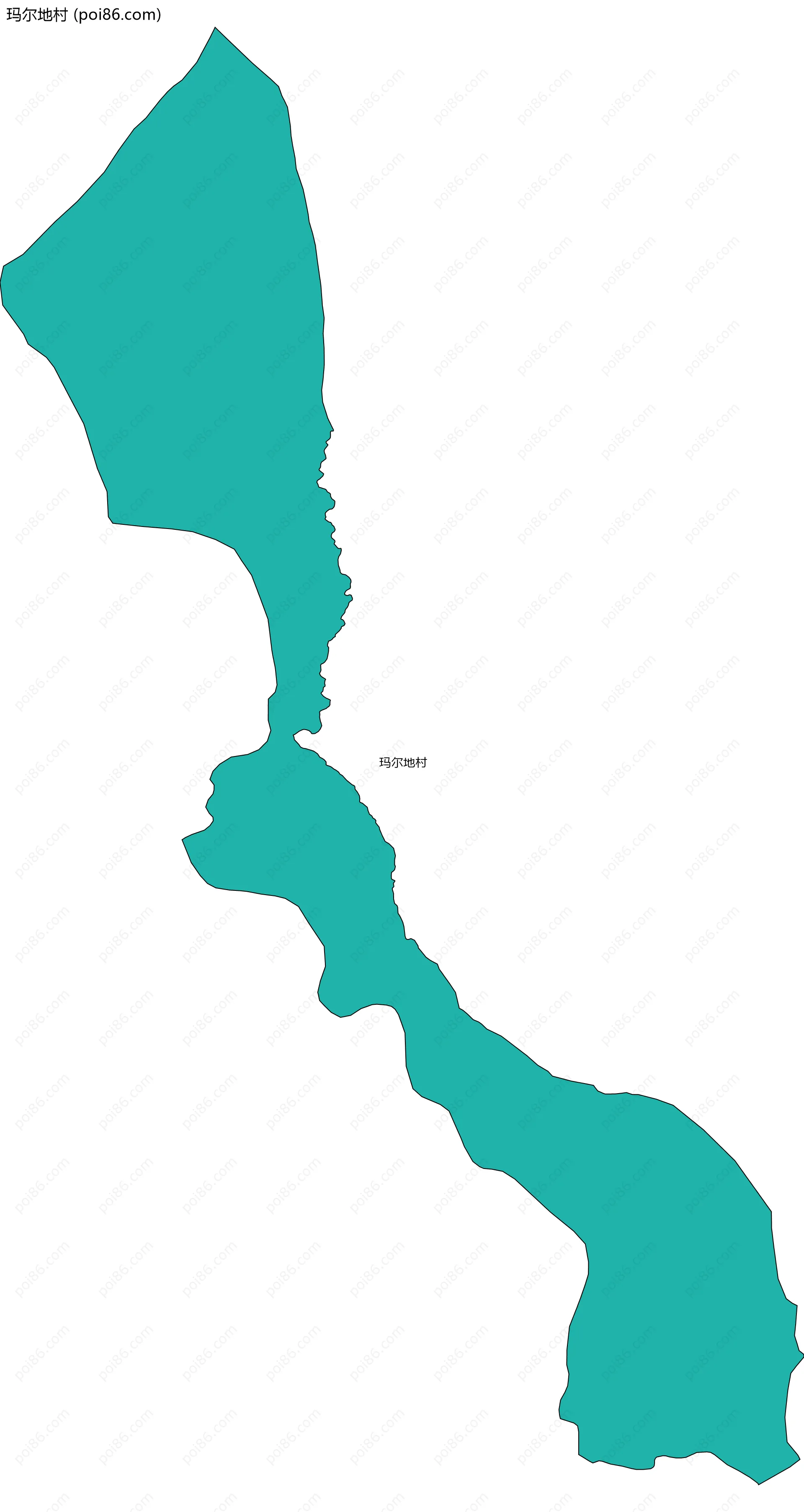 玛尔地村边界地图