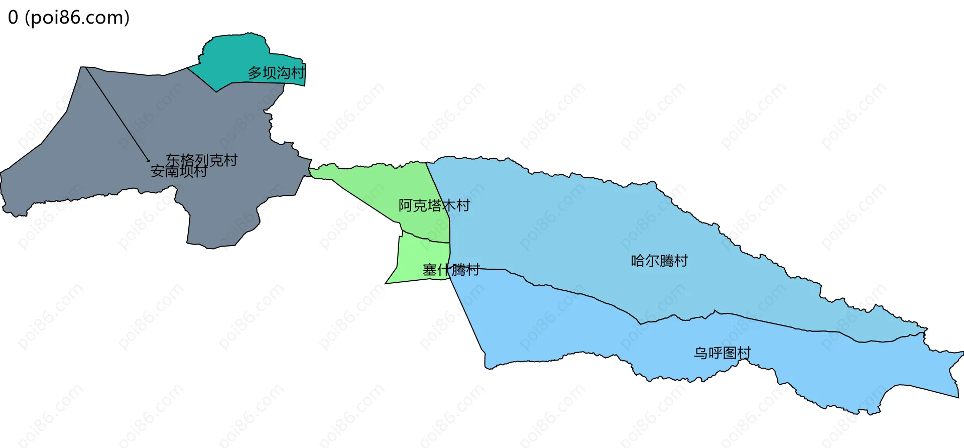 0边界地图(五级行政区划)