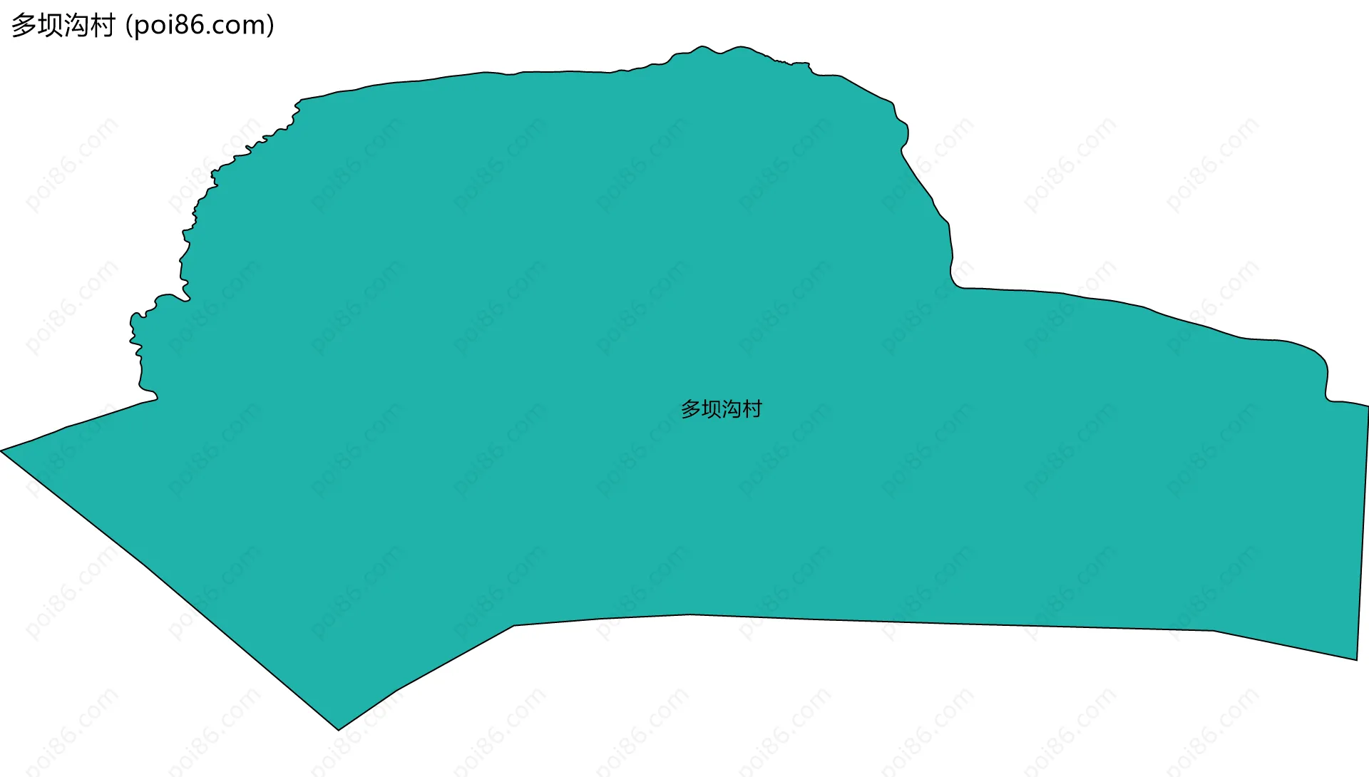 多坝沟村边界地图