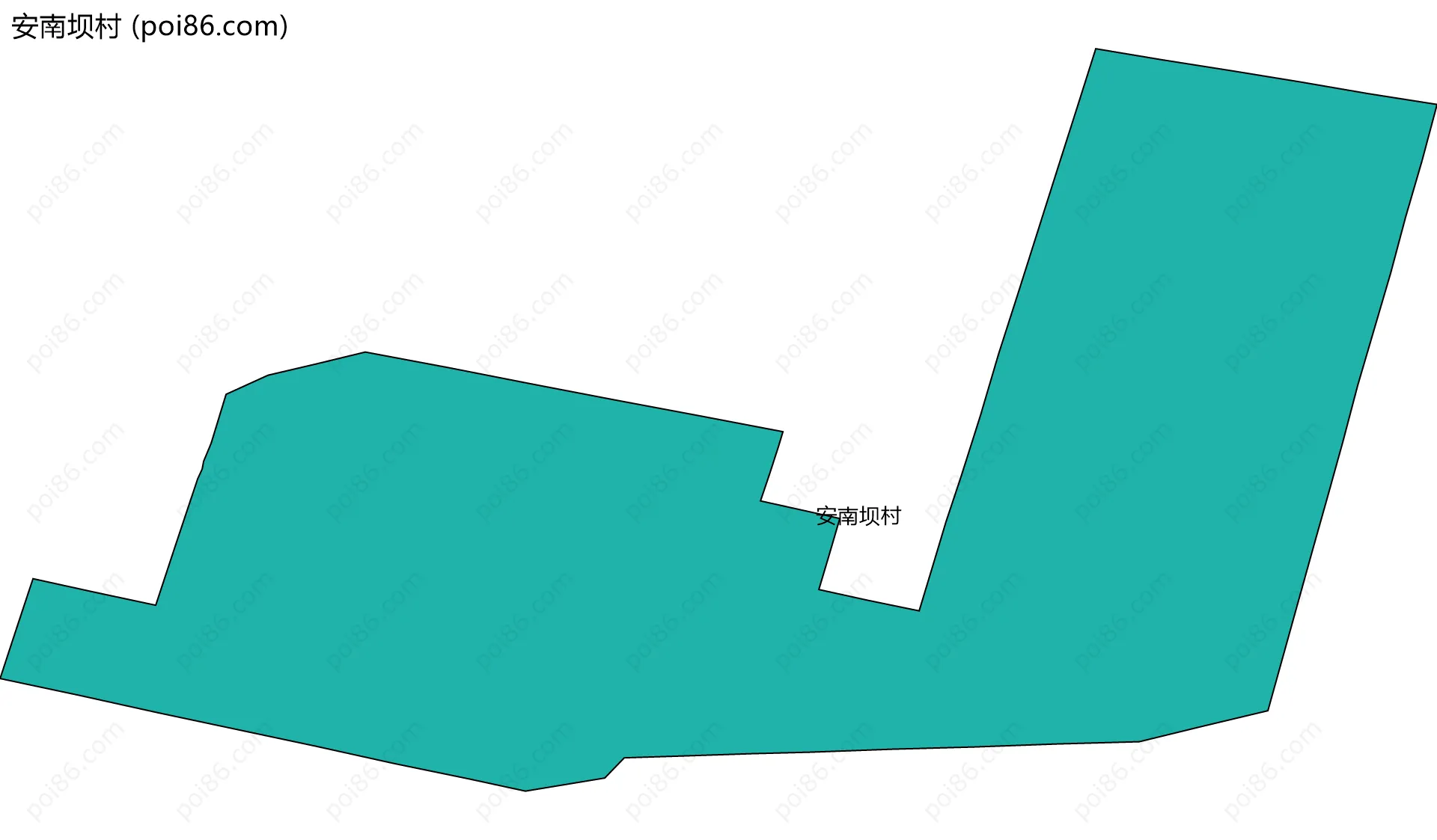 安南坝村边界地图