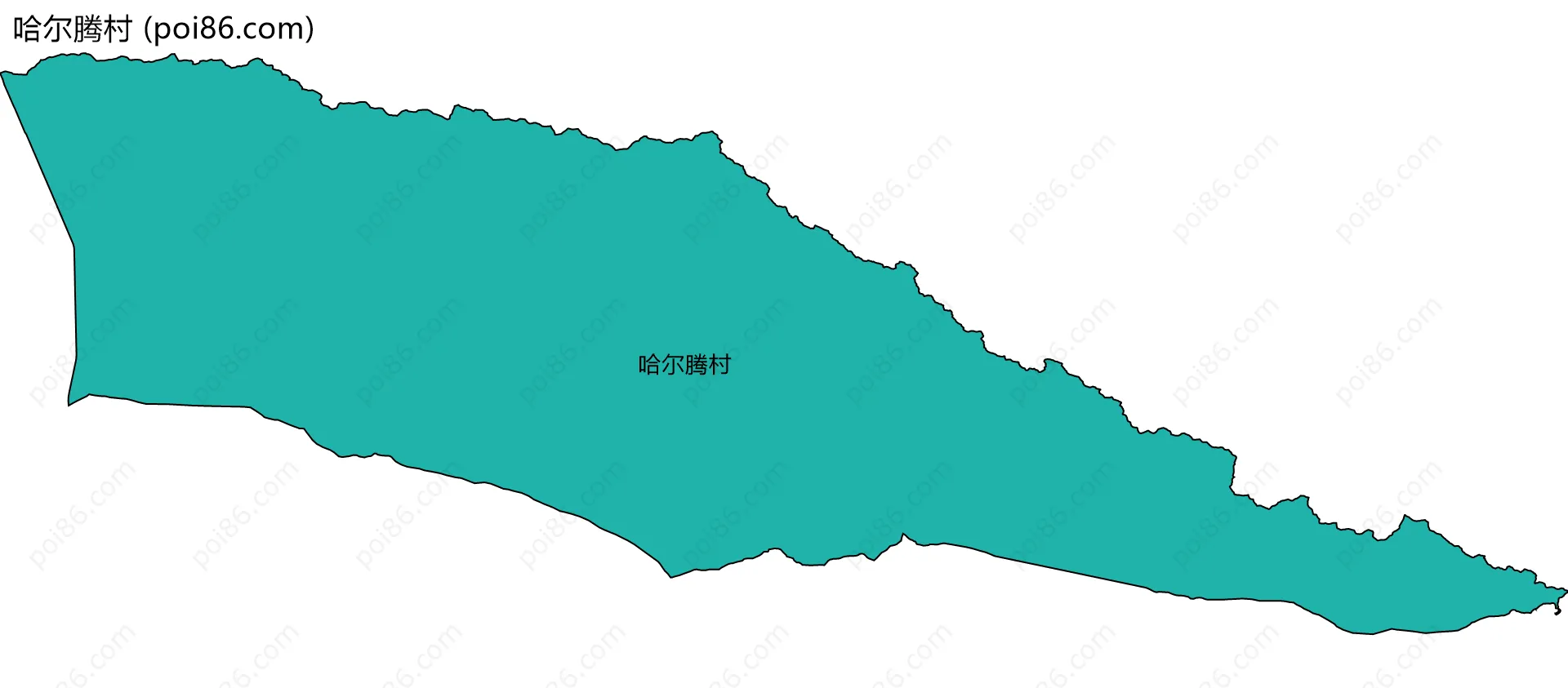 哈尔腾村边界地图