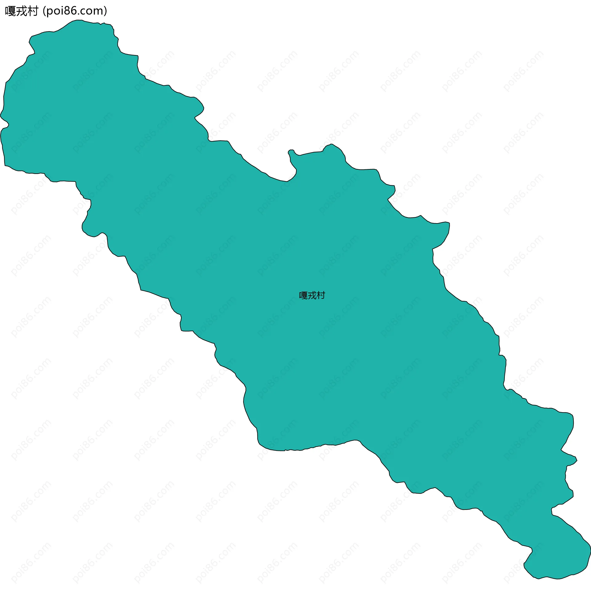 嘎戎村边界地图