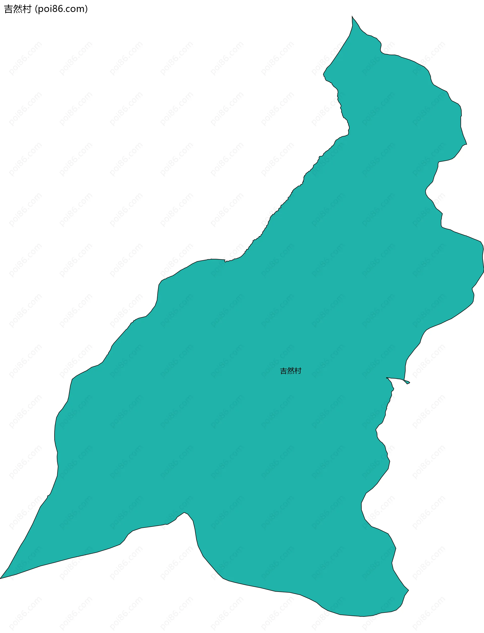 吉然村边界地图