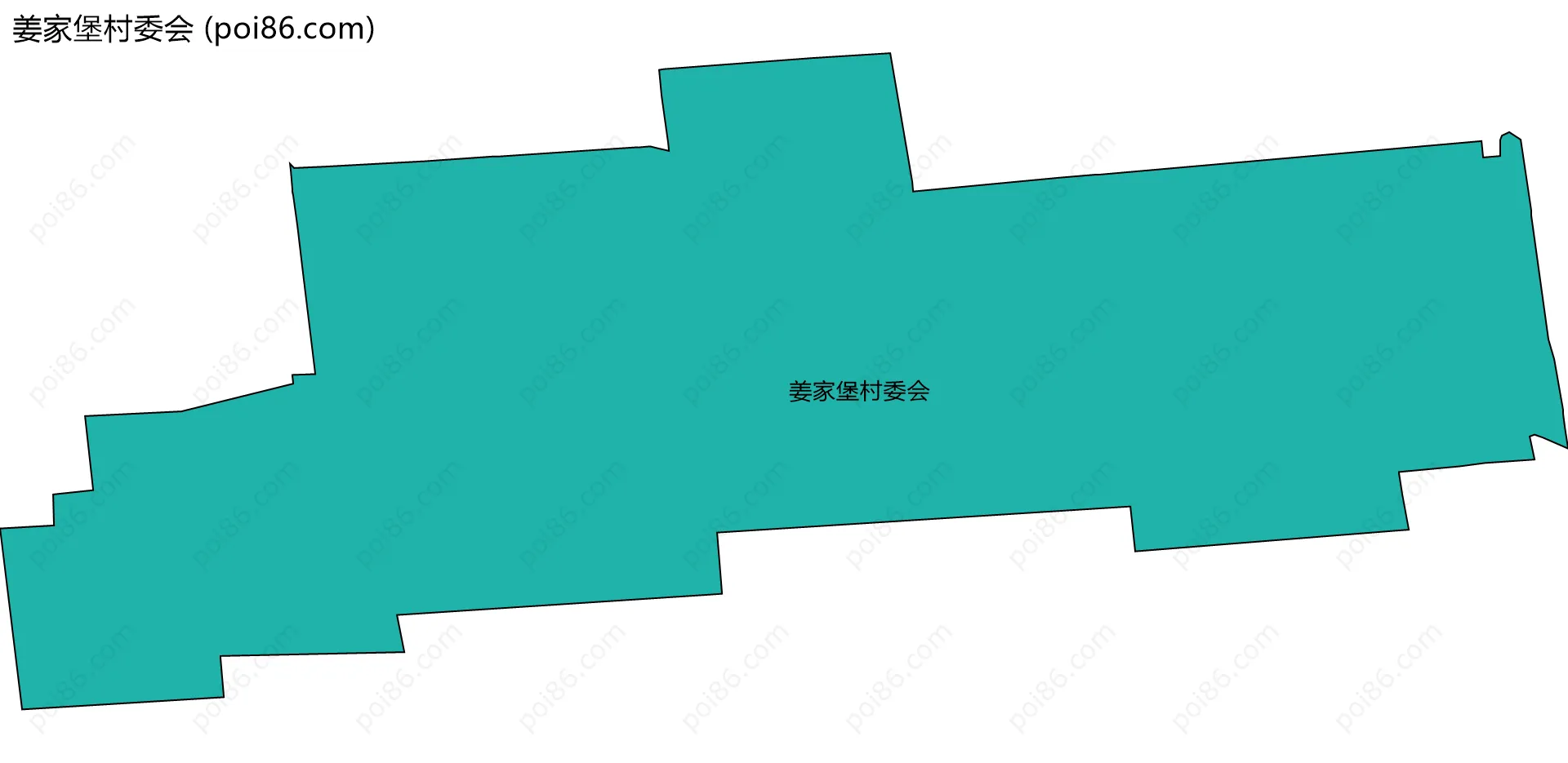 姜家堡村委会边界地图