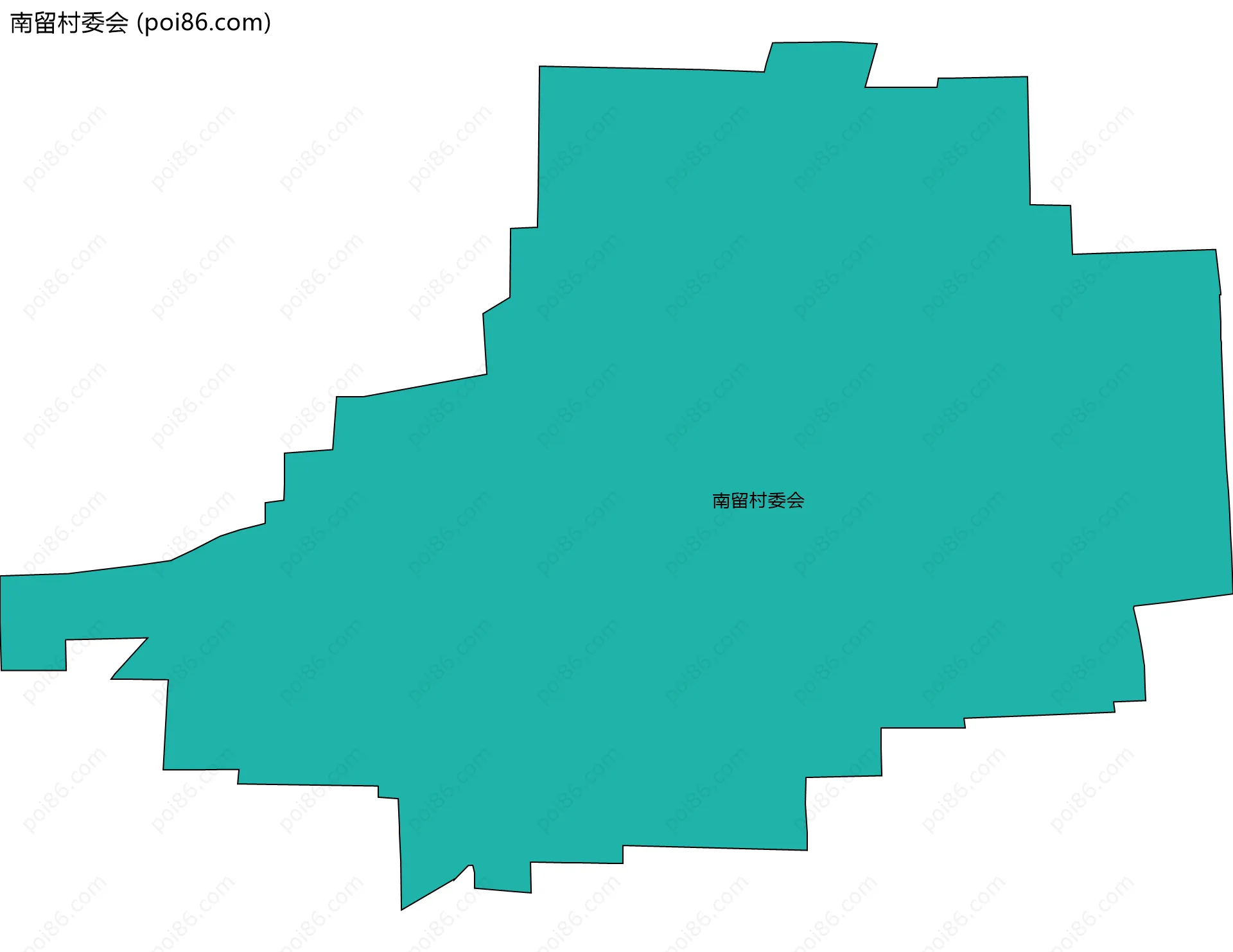 南留村委会边界地图