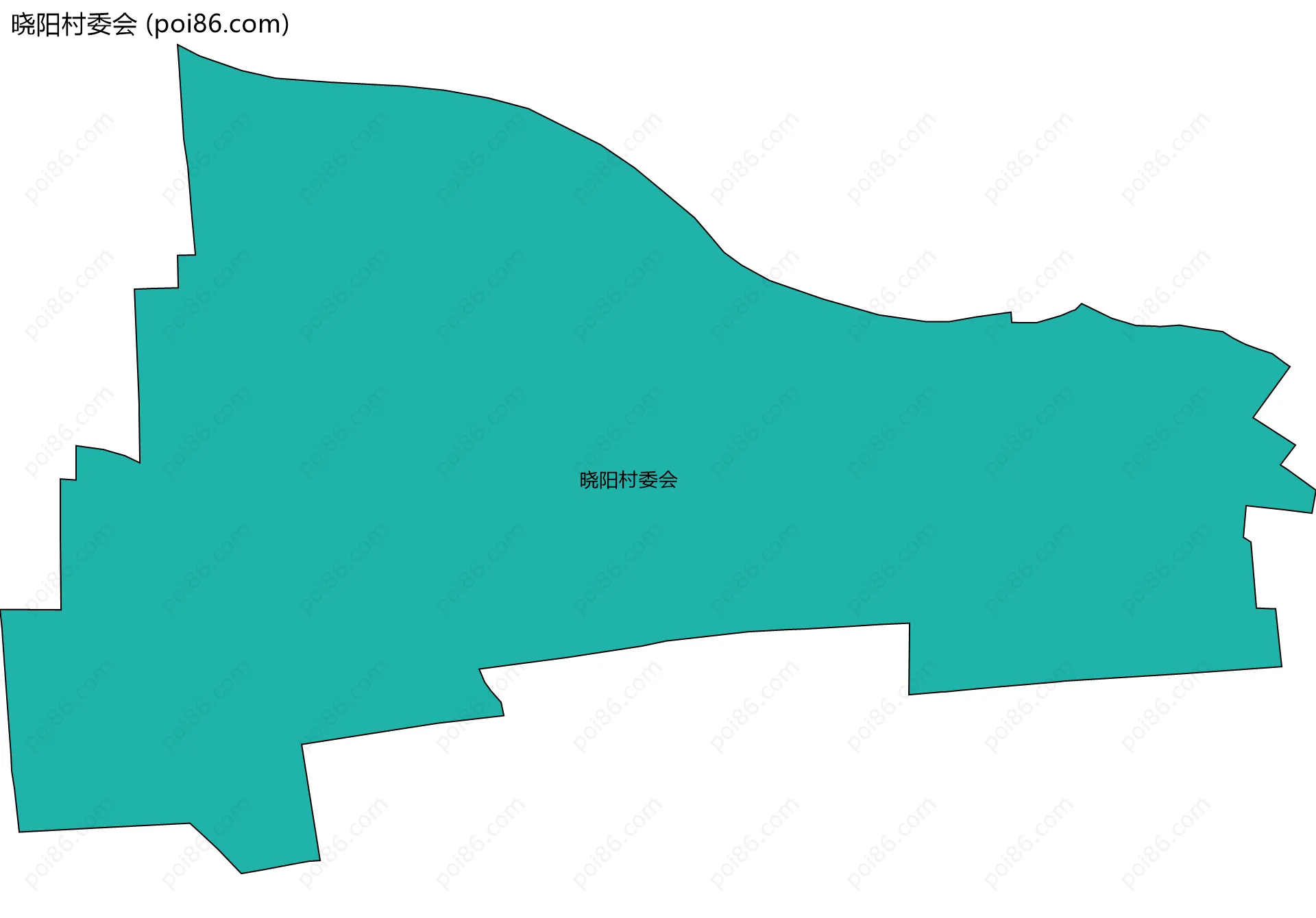 晓阳村委会边界地图