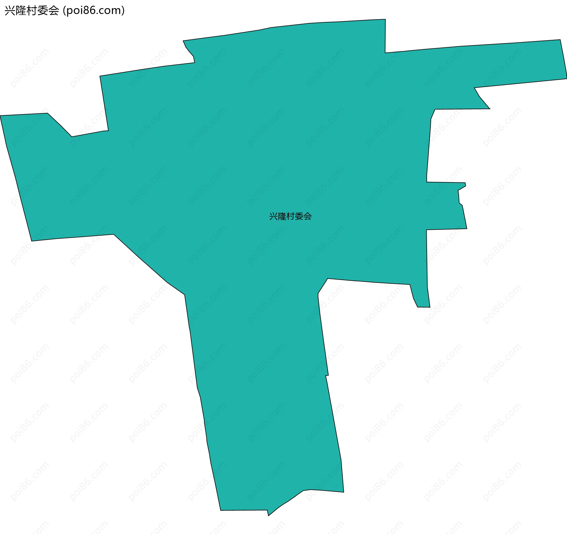 兴隆村委会边界地图