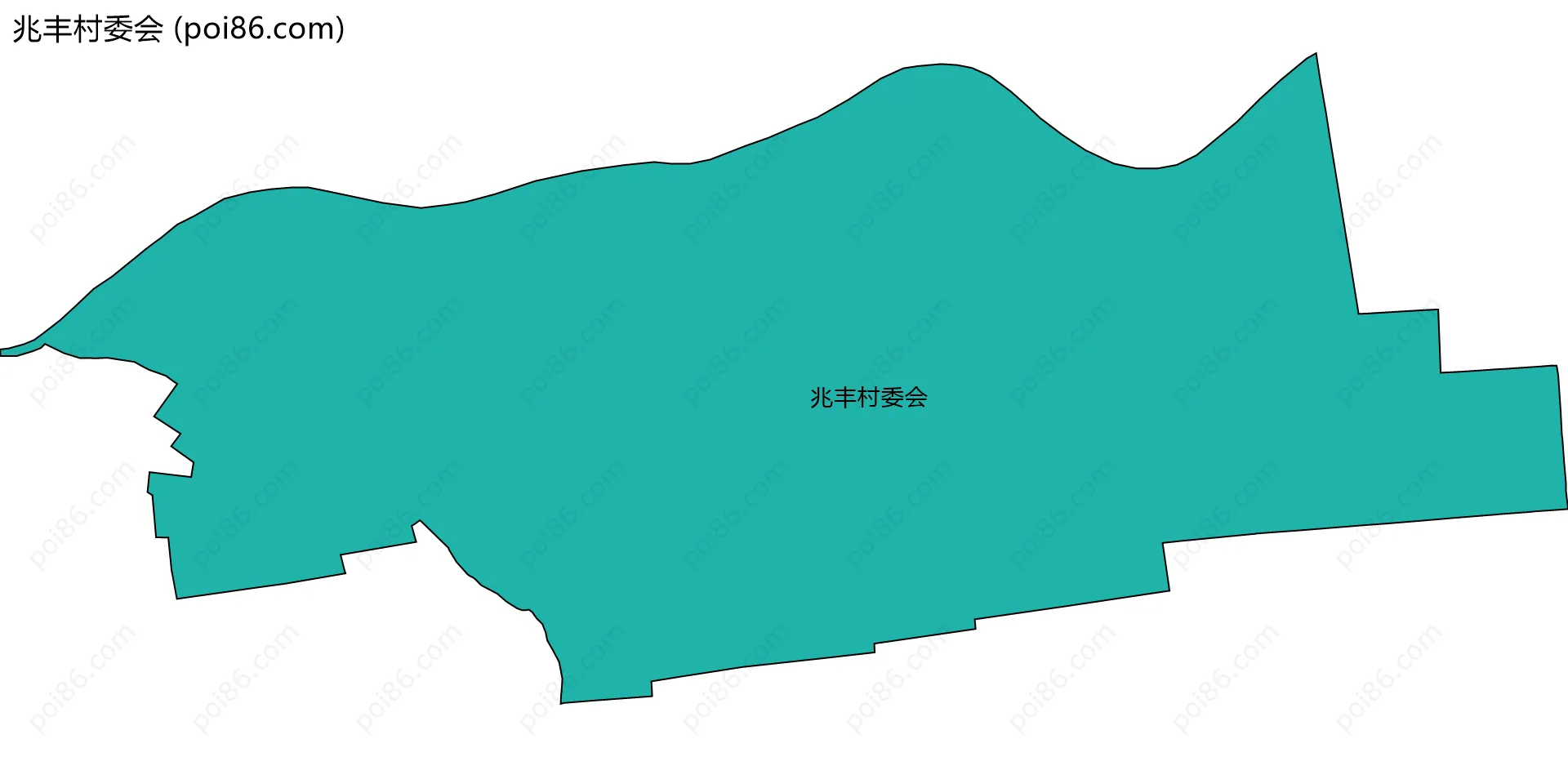 兆丰村委会边界地图