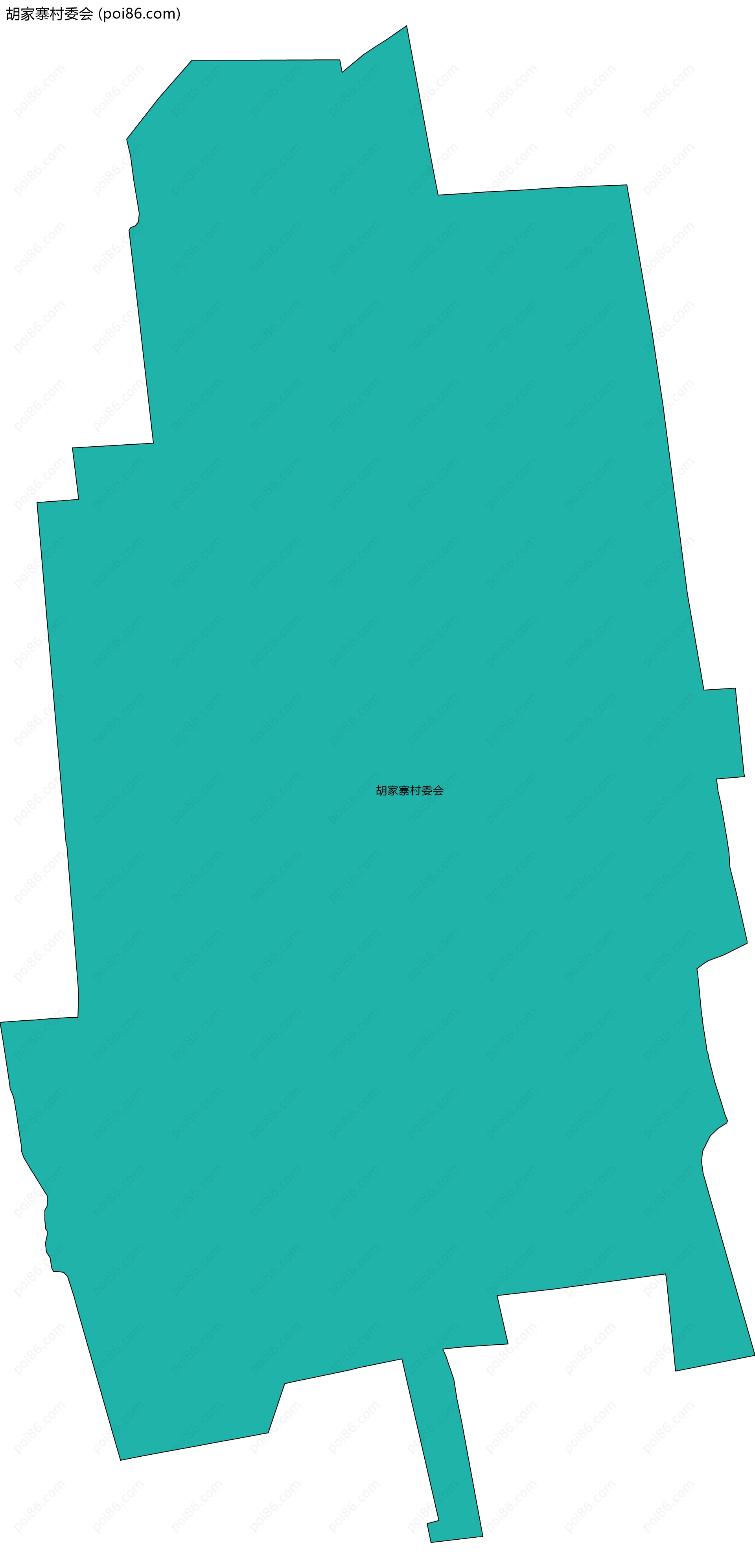 胡家寨村委会边界地图