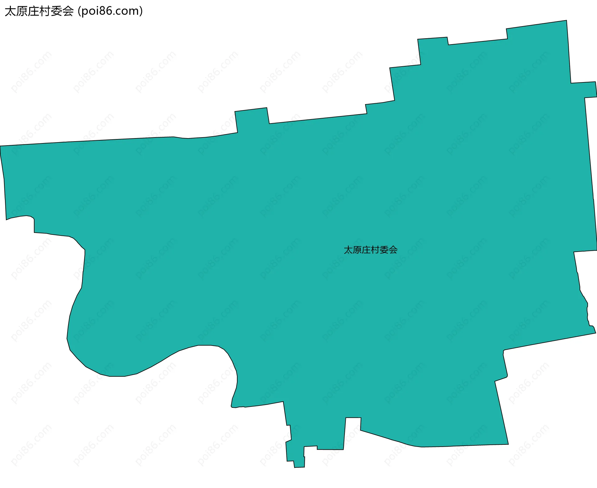 太原庄村委会边界地图