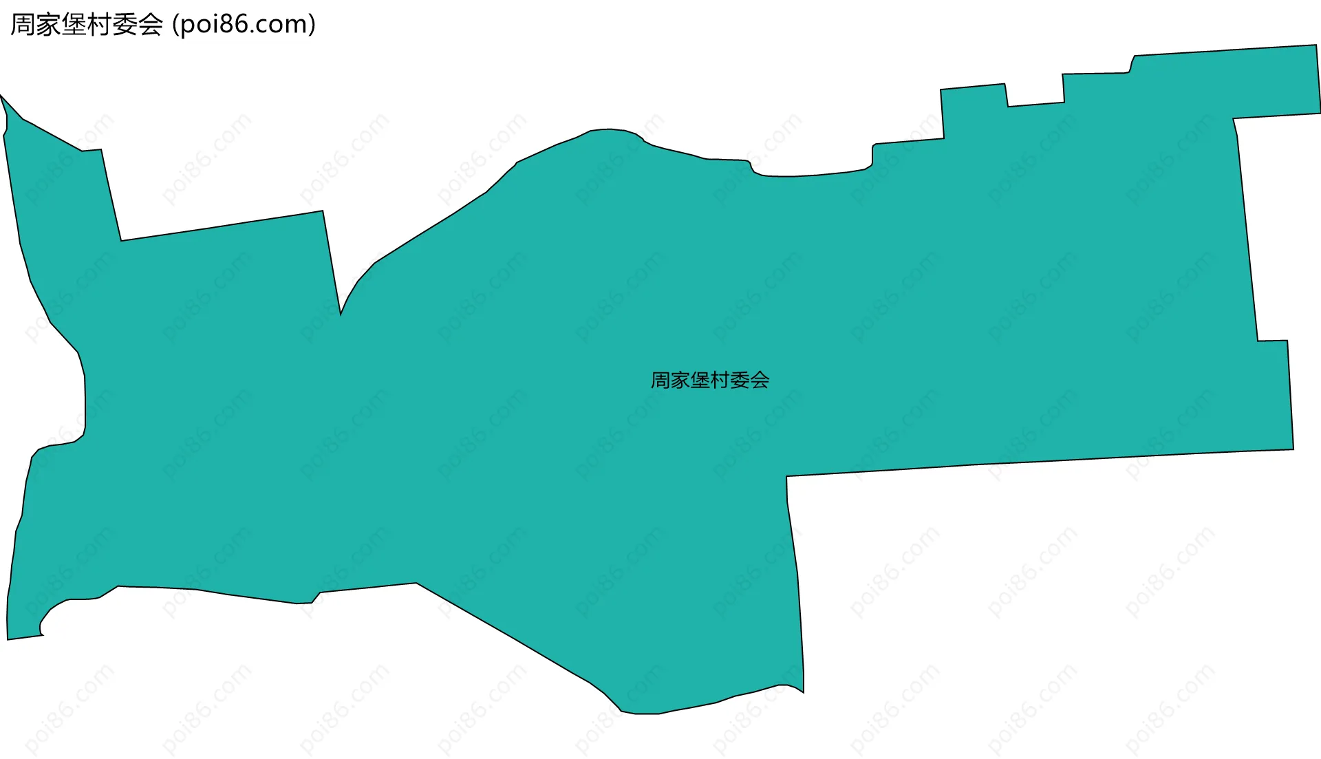 周家堡村委会边界地图