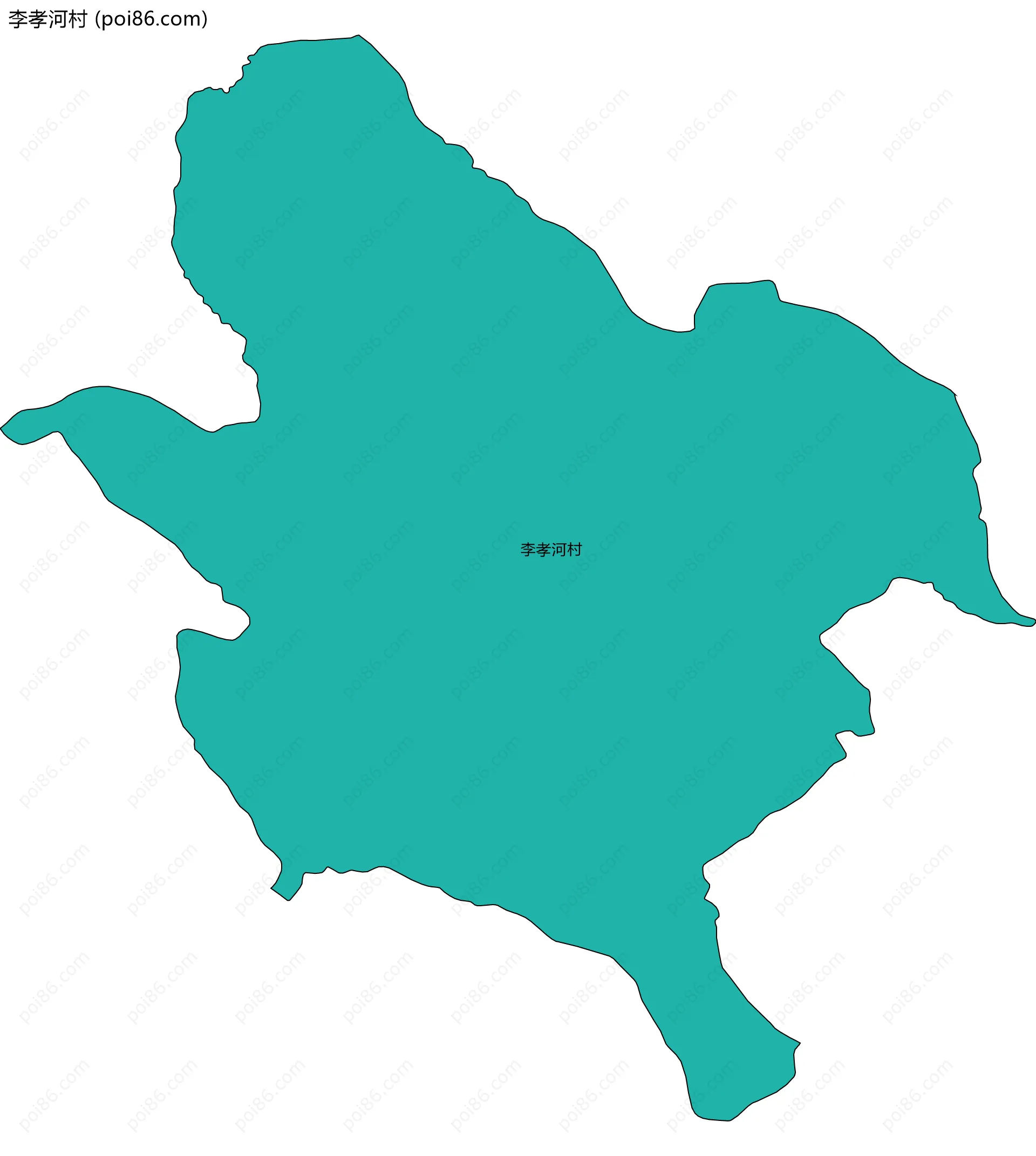 李孝河村边界地图