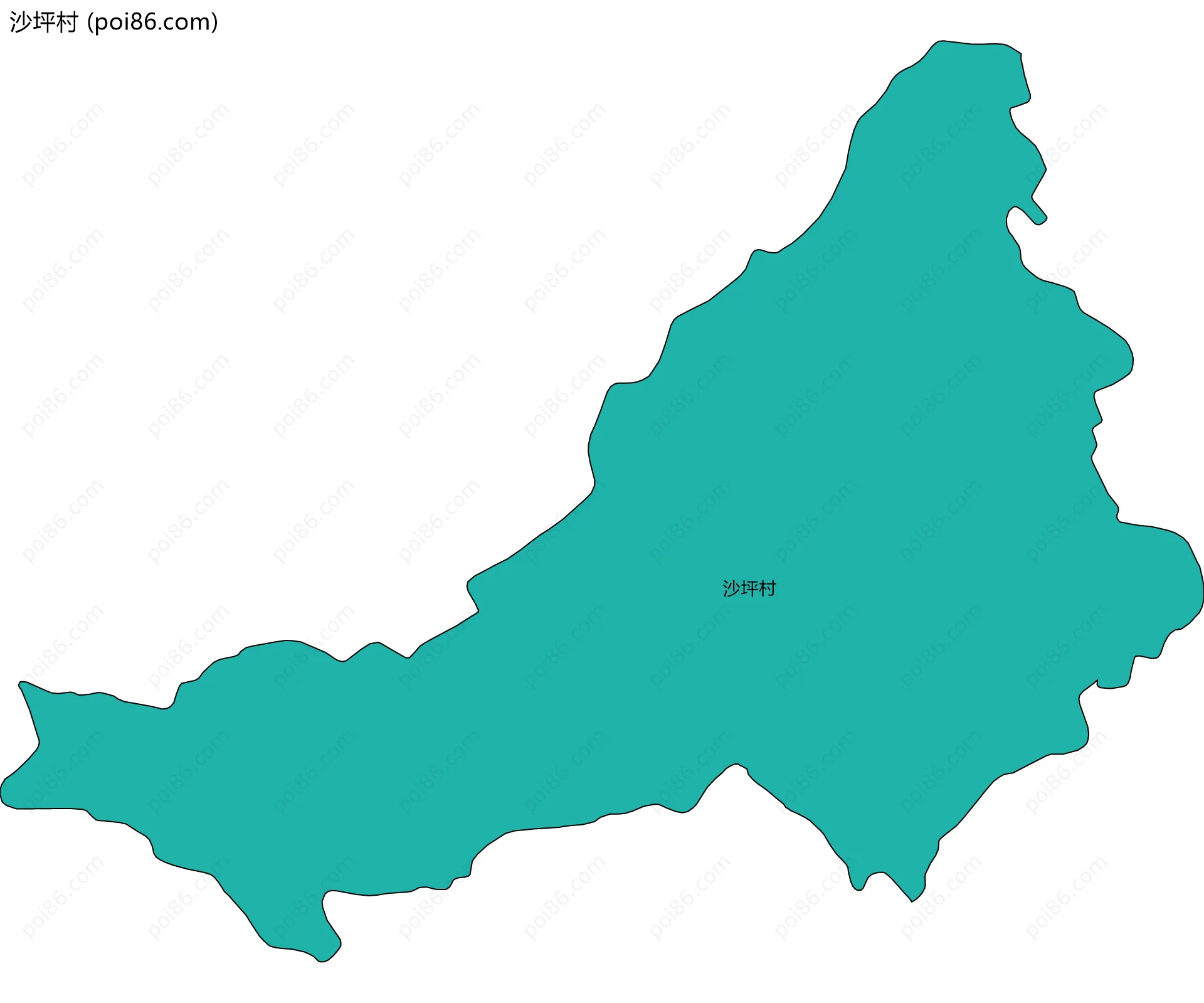 沙坪村边界地图