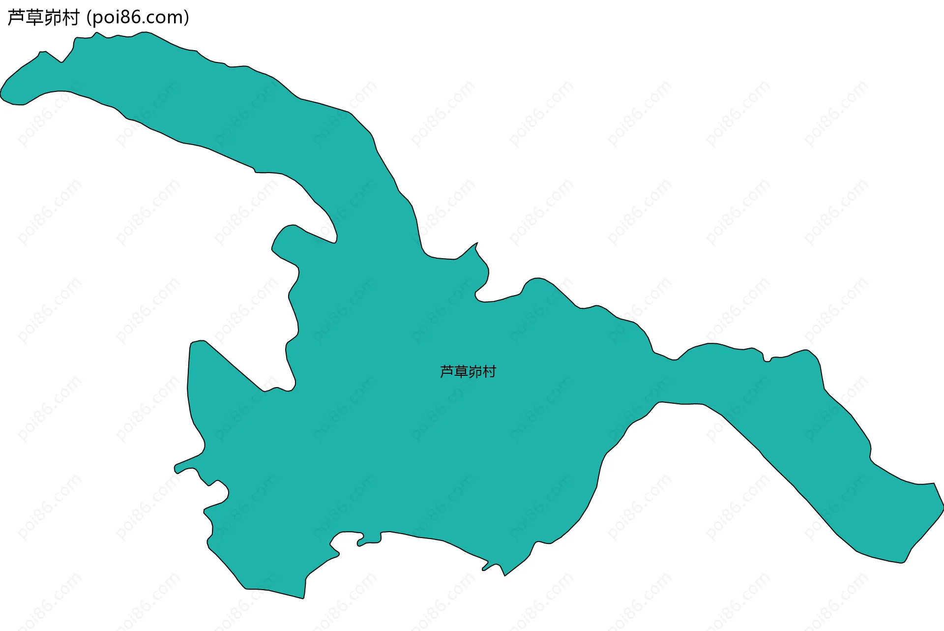 芦草峁村边界地图