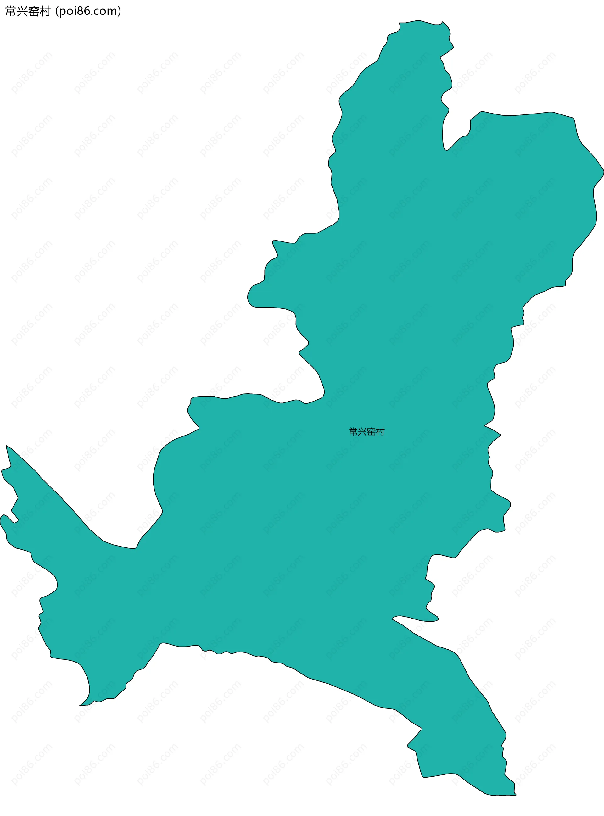 常兴窑村边界地图