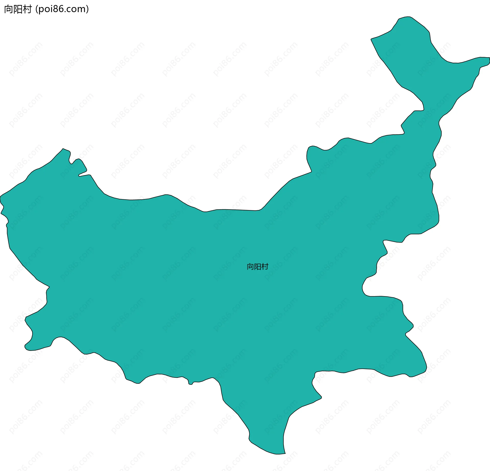 向阳村边界地图