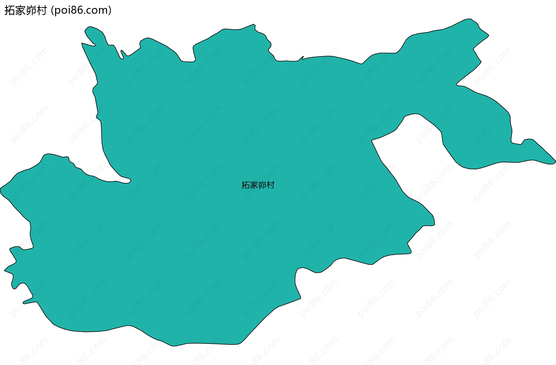 拓家峁村边界地图