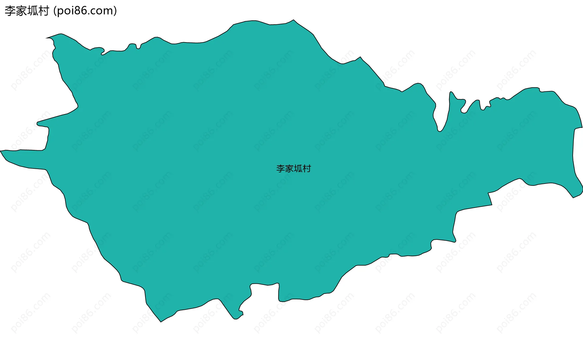 李家坬村边界地图