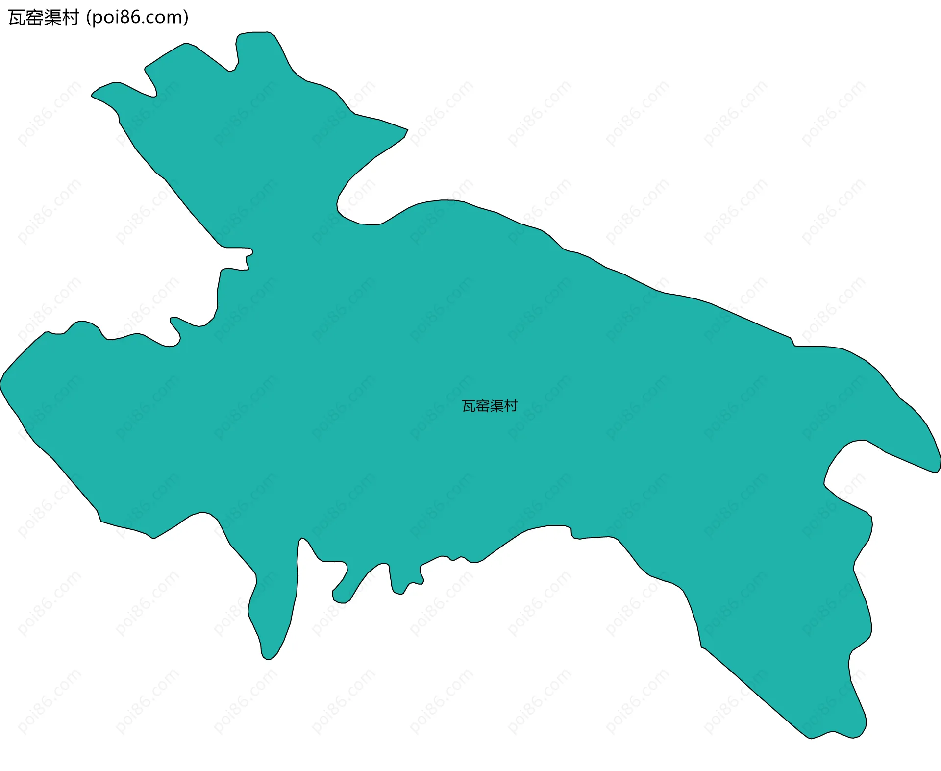 瓦窑渠村边界地图