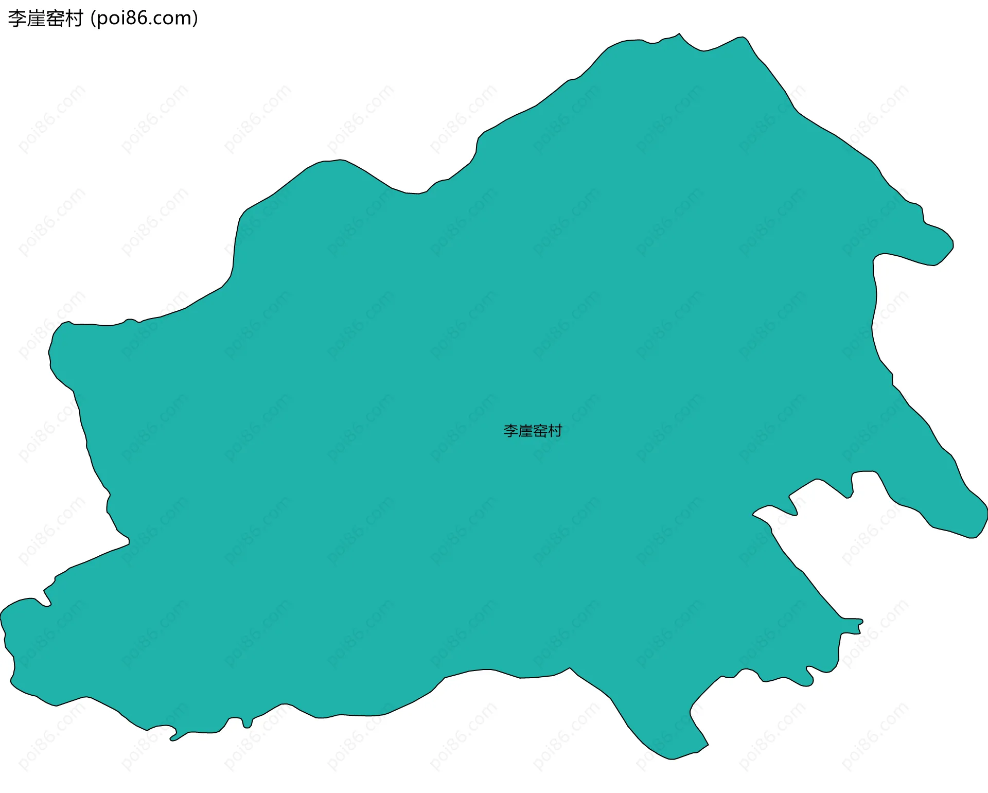 李崖窑村边界地图