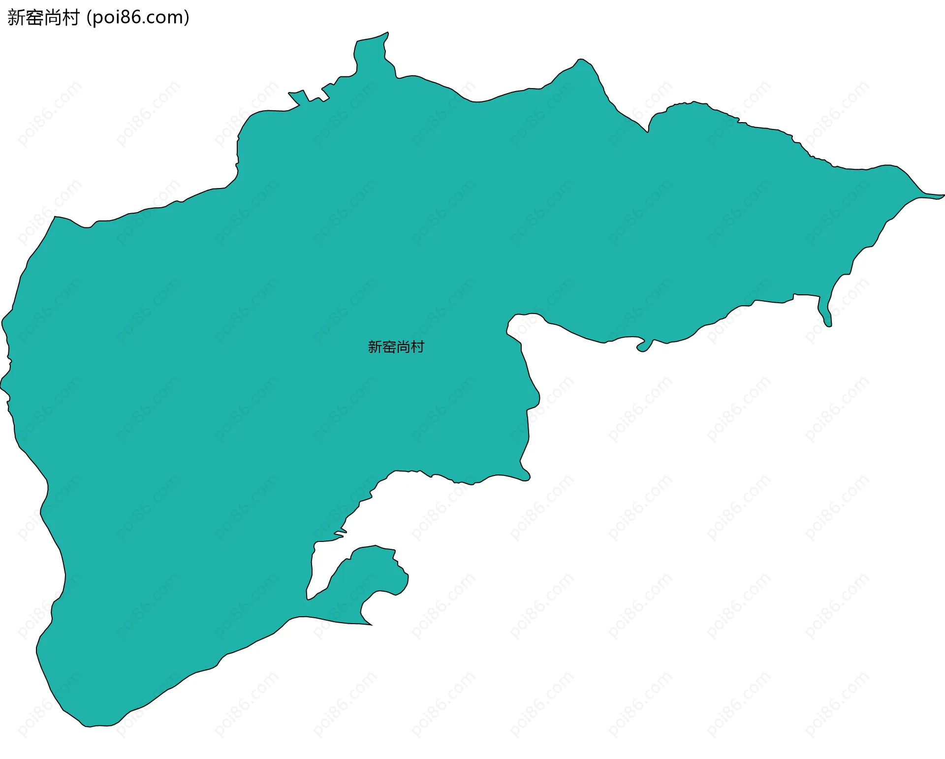 新窑尚村边界地图