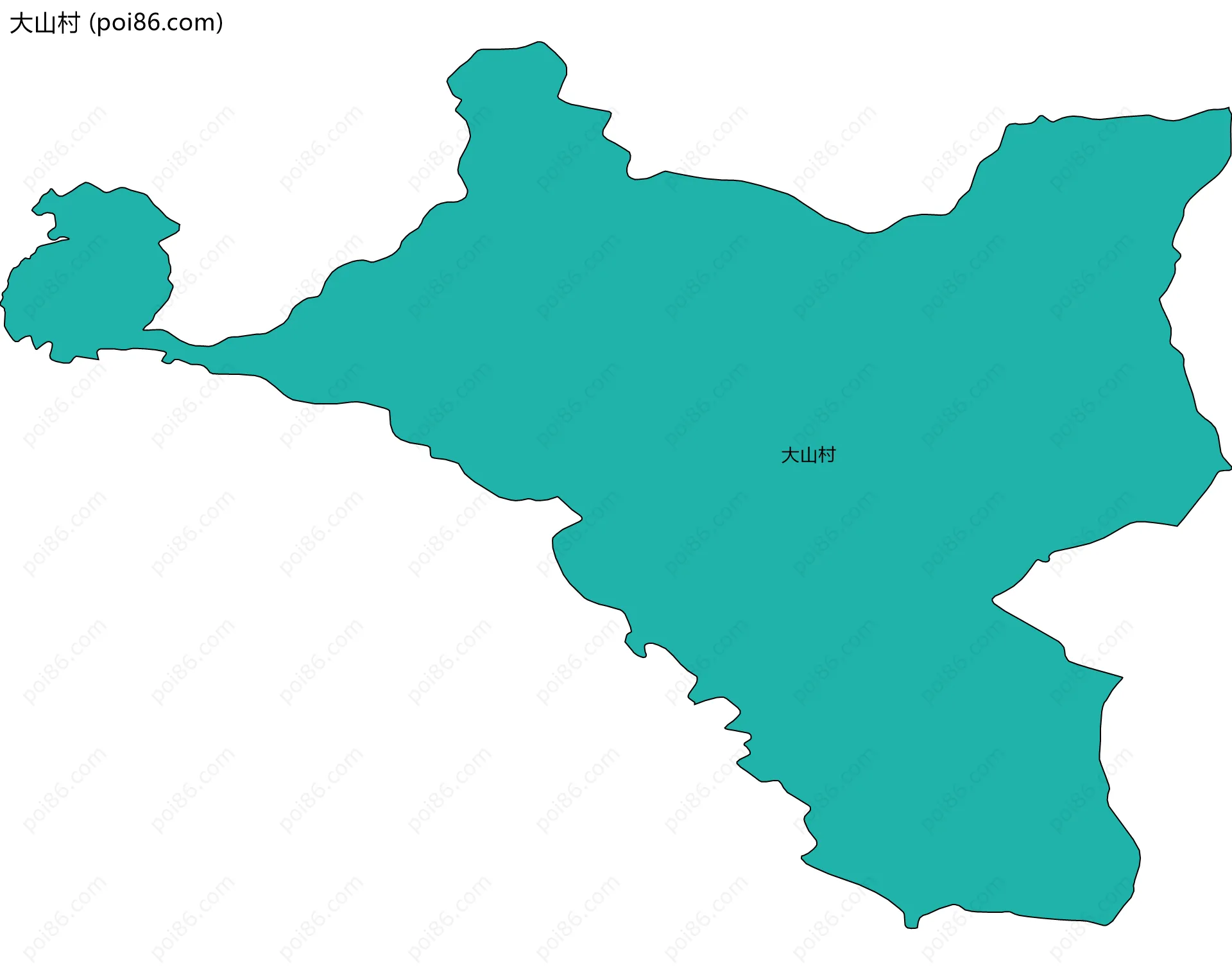 大山村边界地图