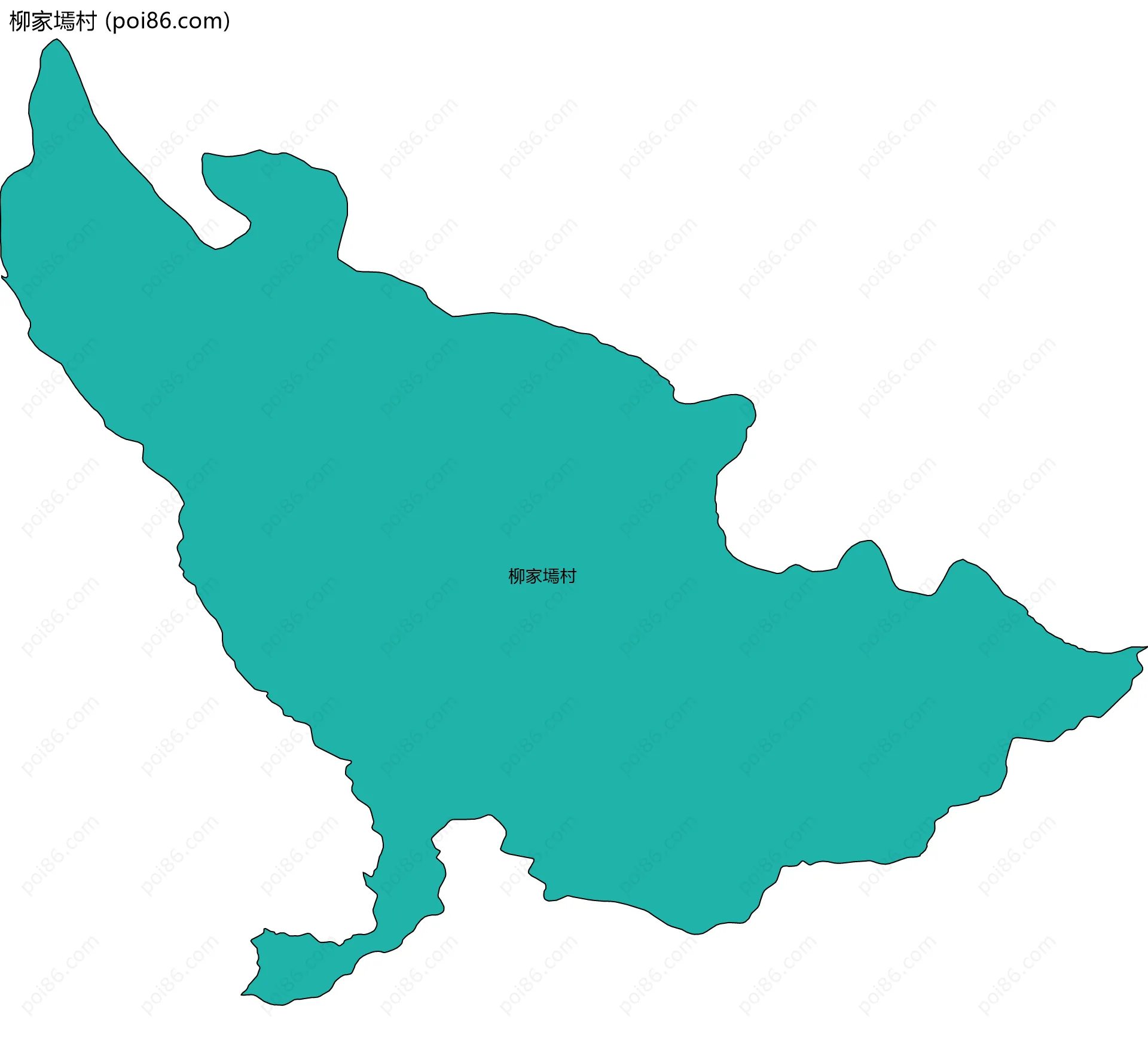 柳家墕村边界地图