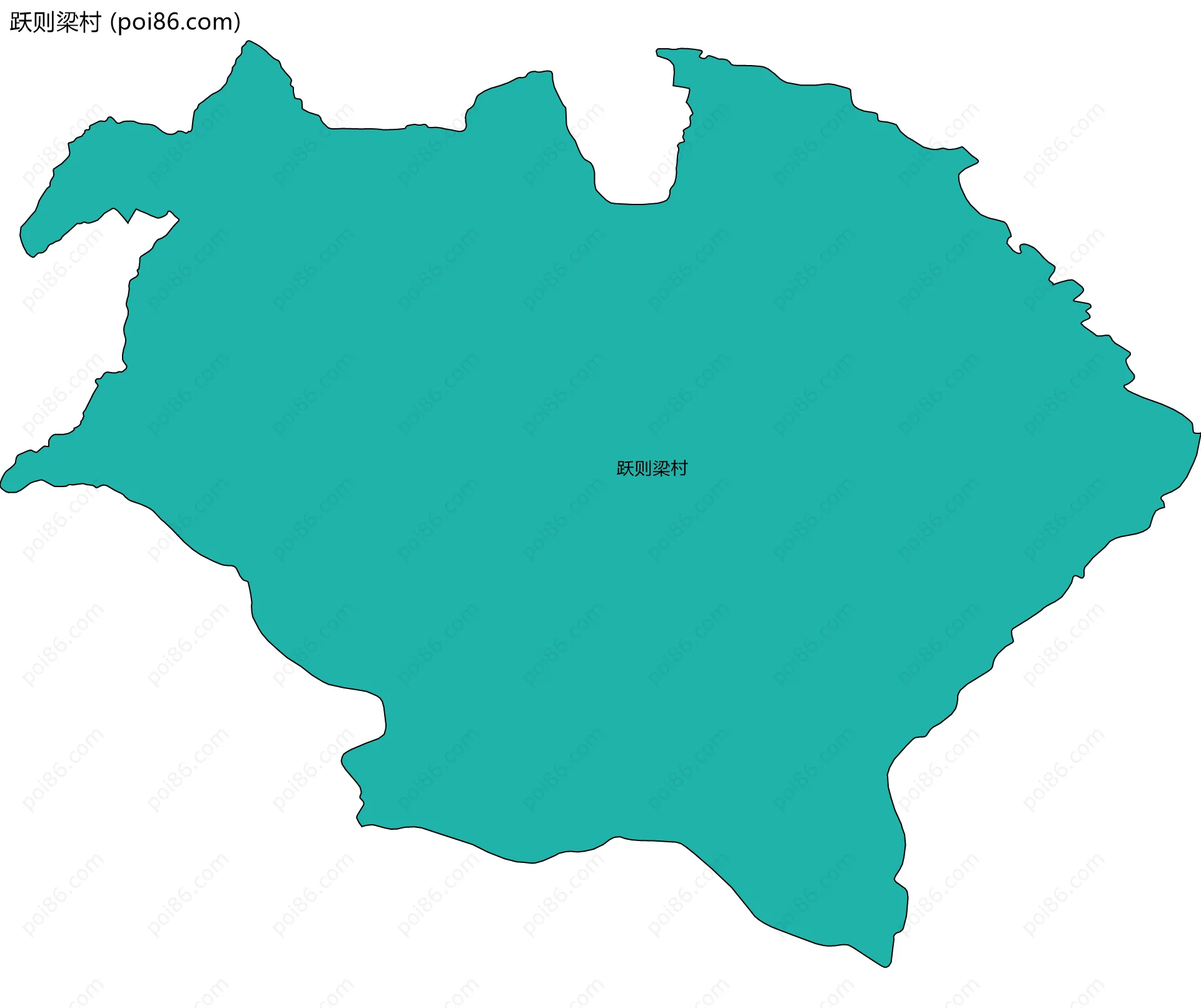 跃则梁村边界地图