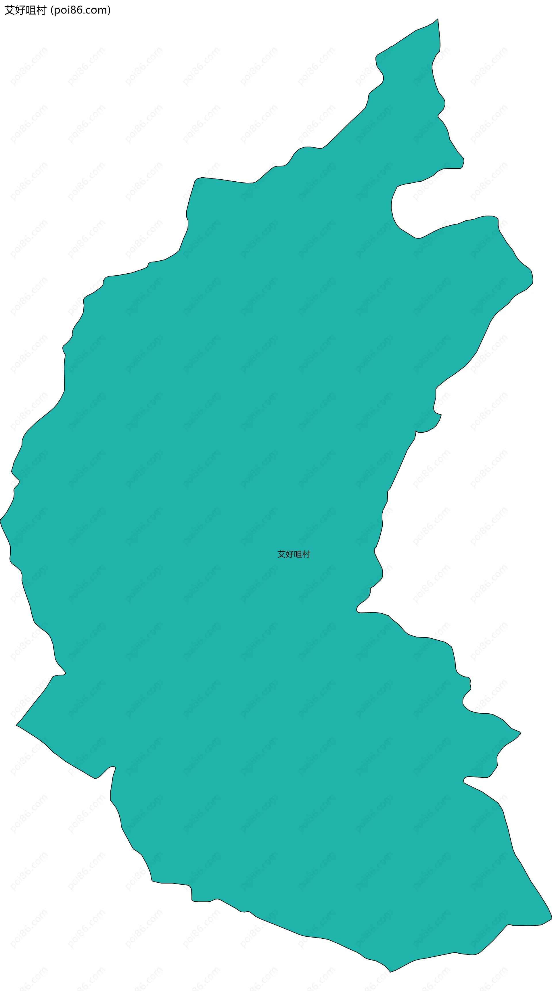 艾好咀村边界地图