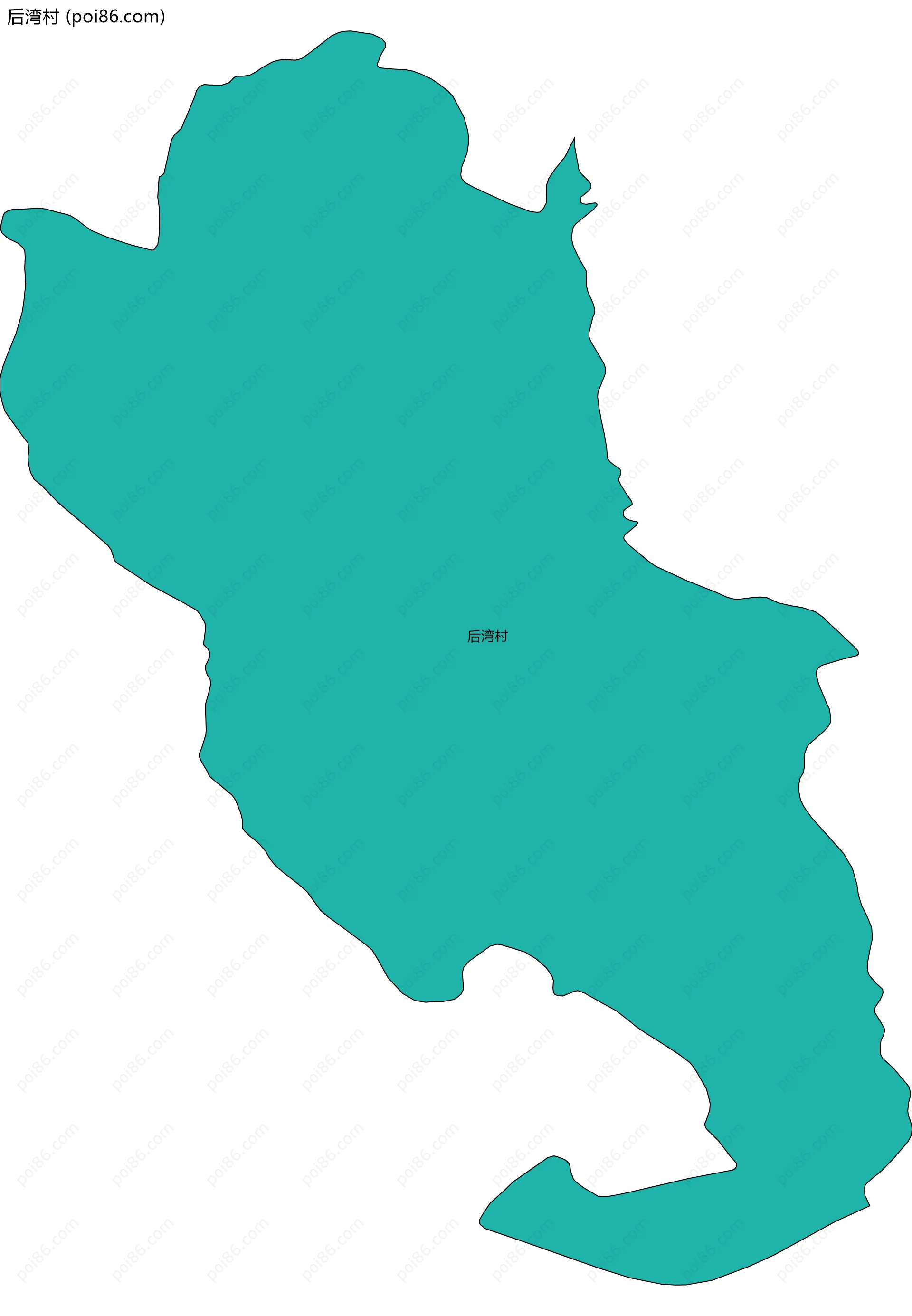 后湾村边界地图