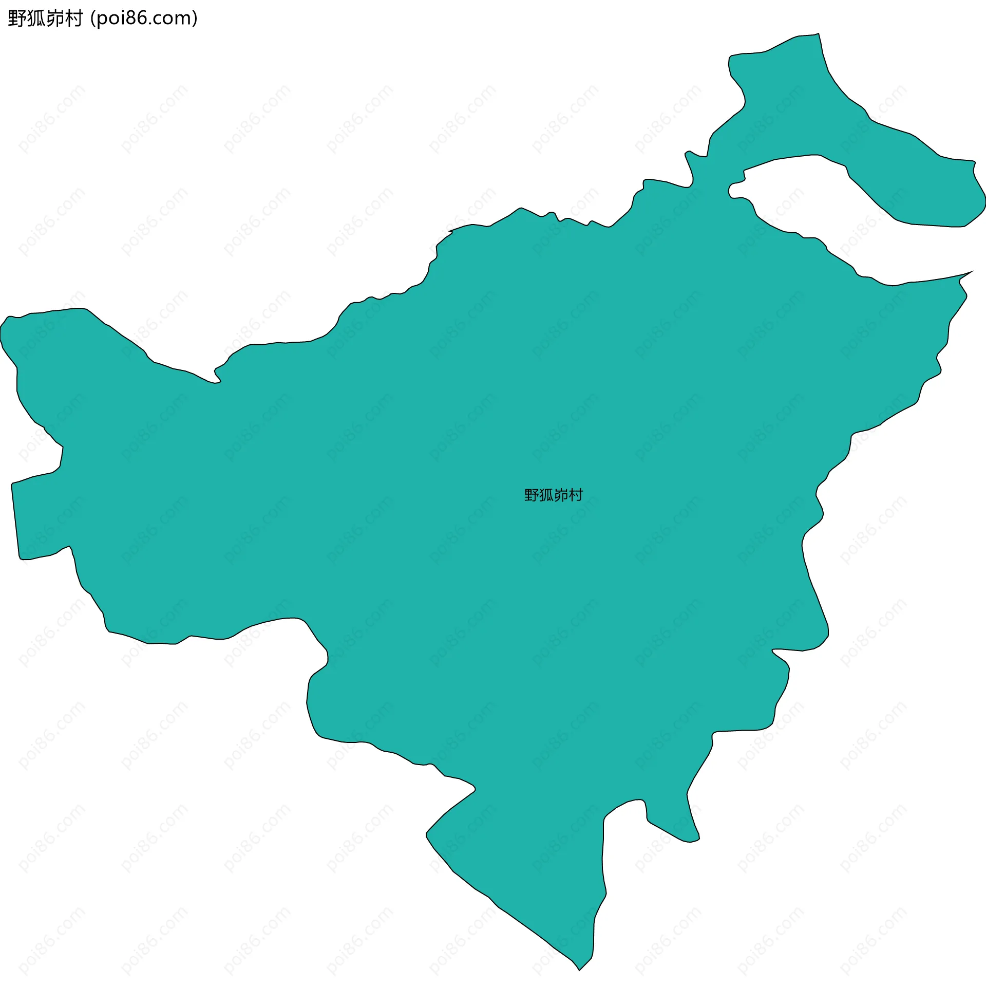 野狐峁村边界地图