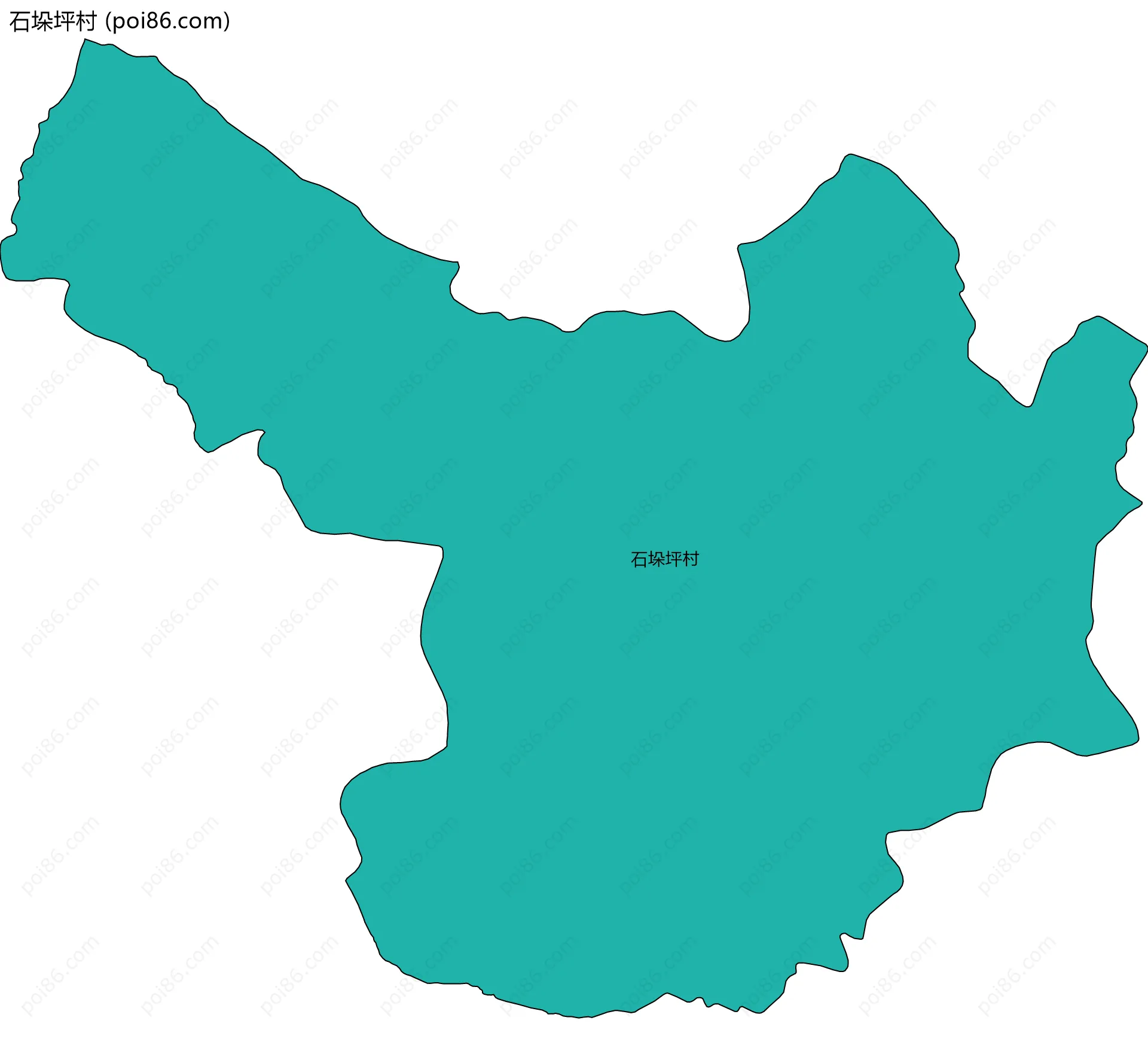 石垛坪村边界地图