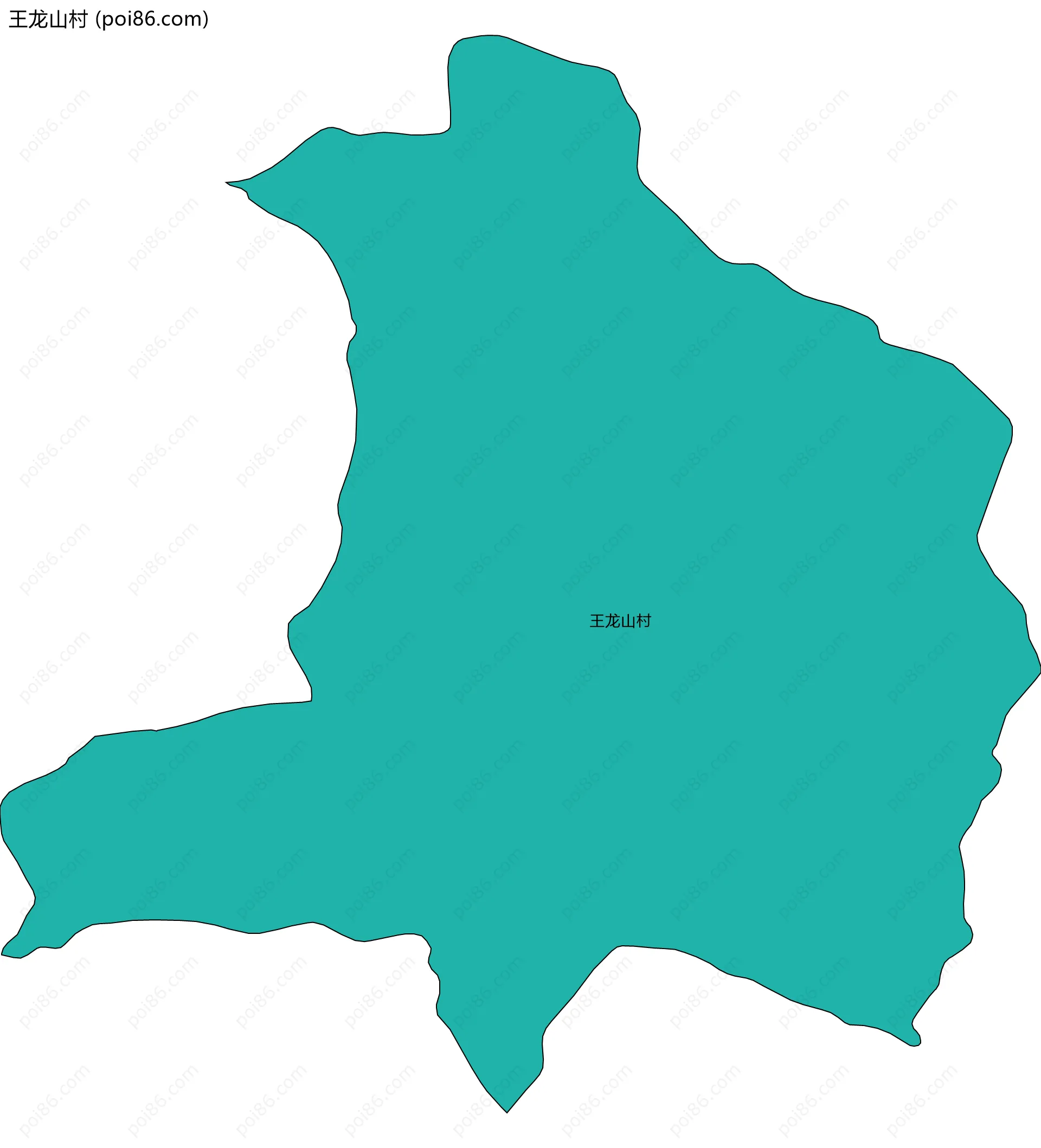 王龙山村边界地图