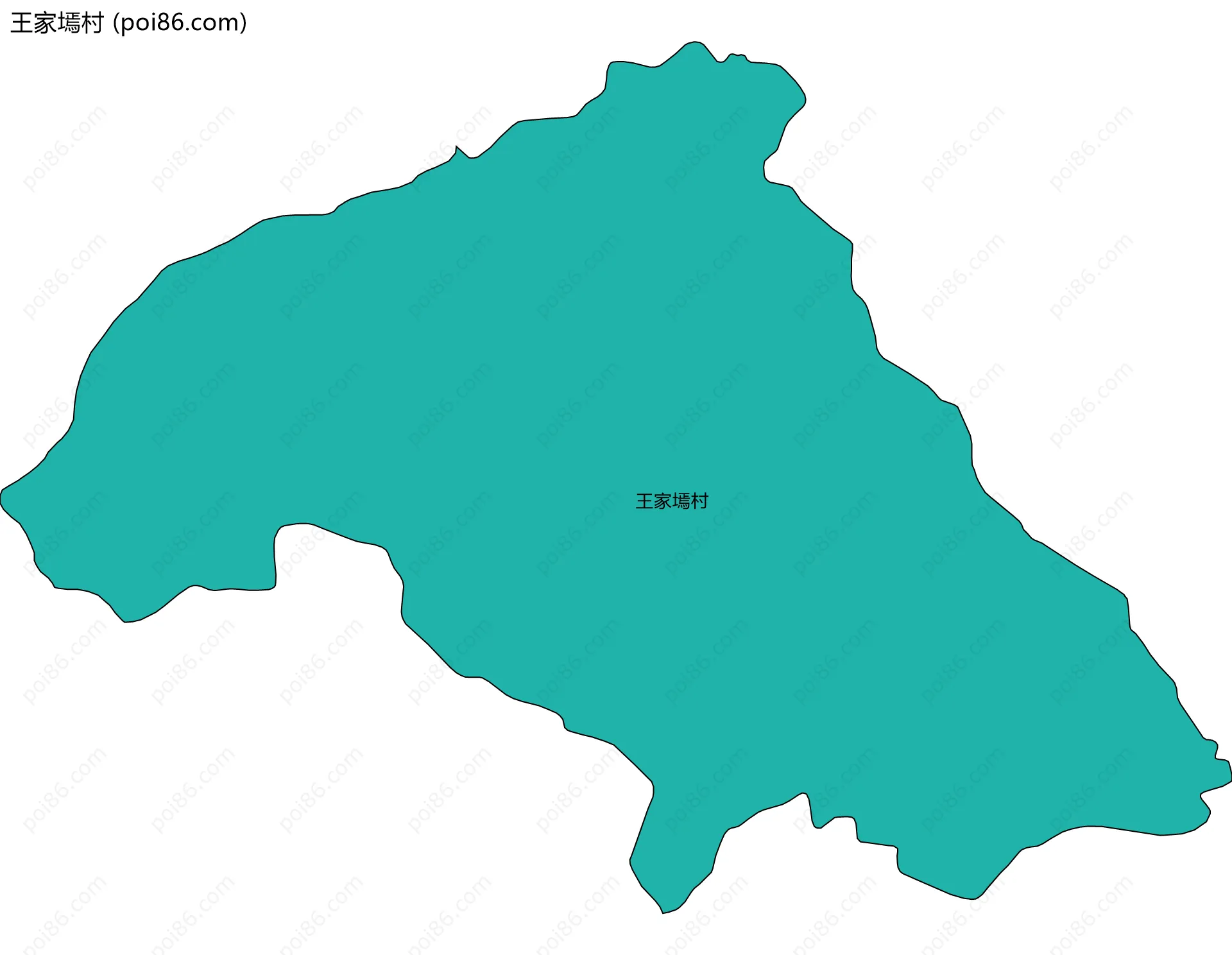 王家墕村边界地图