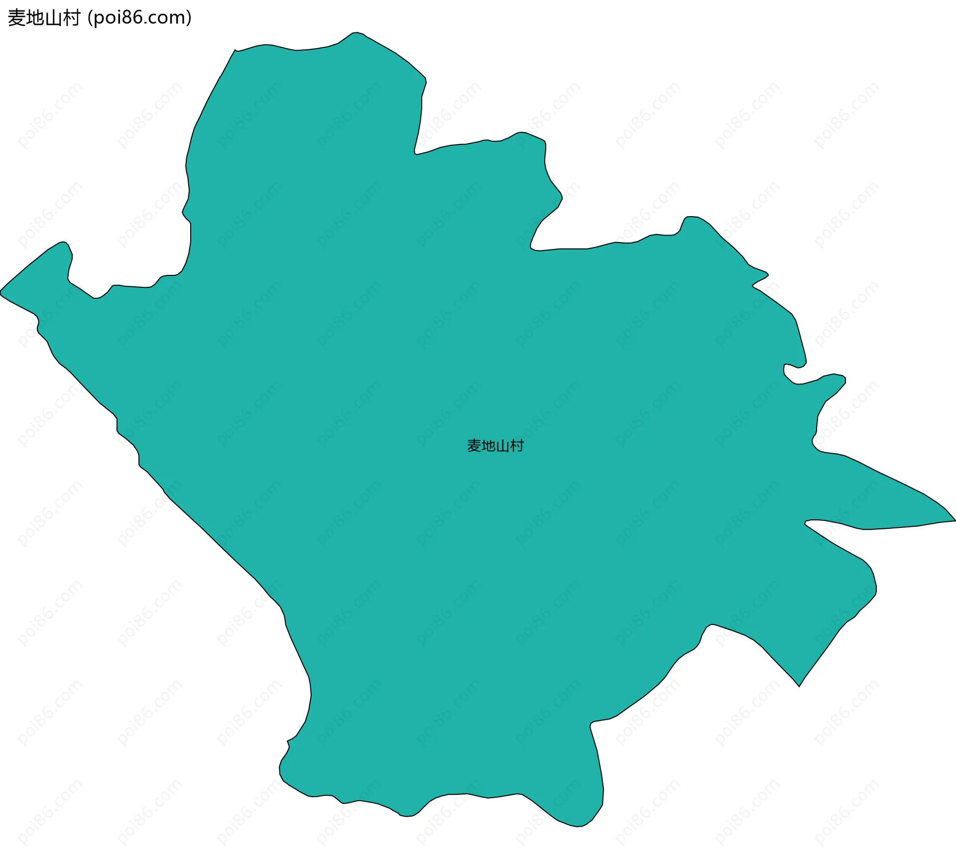 麦地山村边界地图