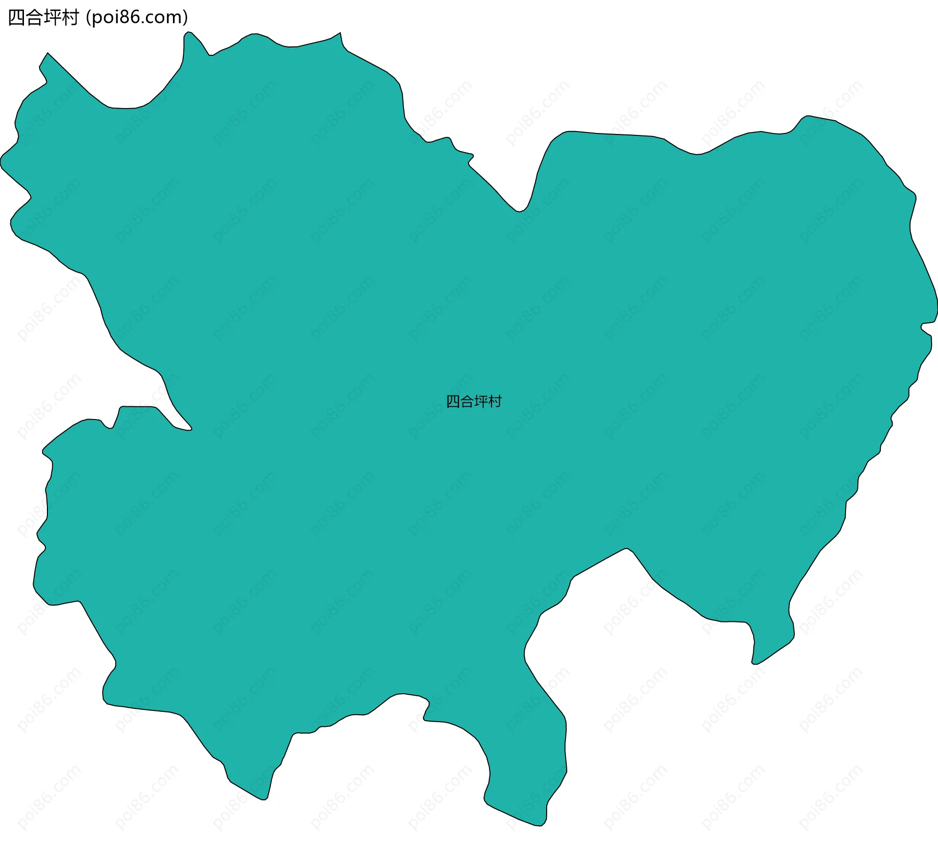 四合坪村边界地图