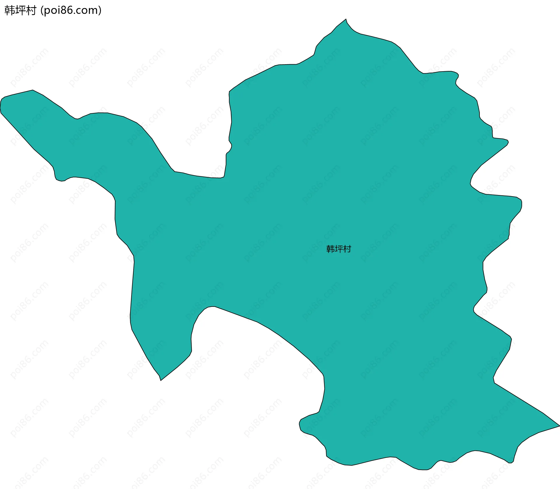 韩坪村边界地图