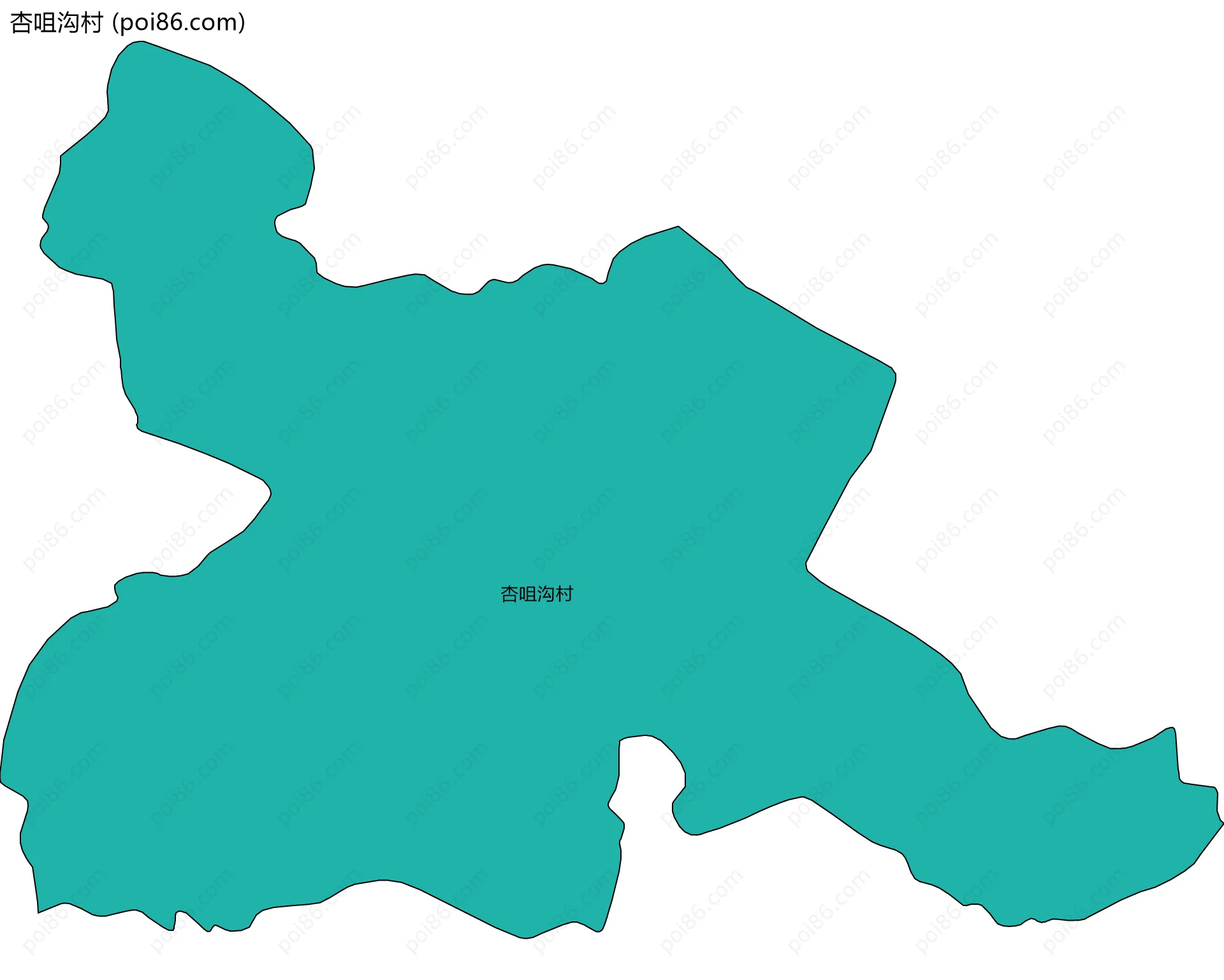 杏咀沟村边界地图