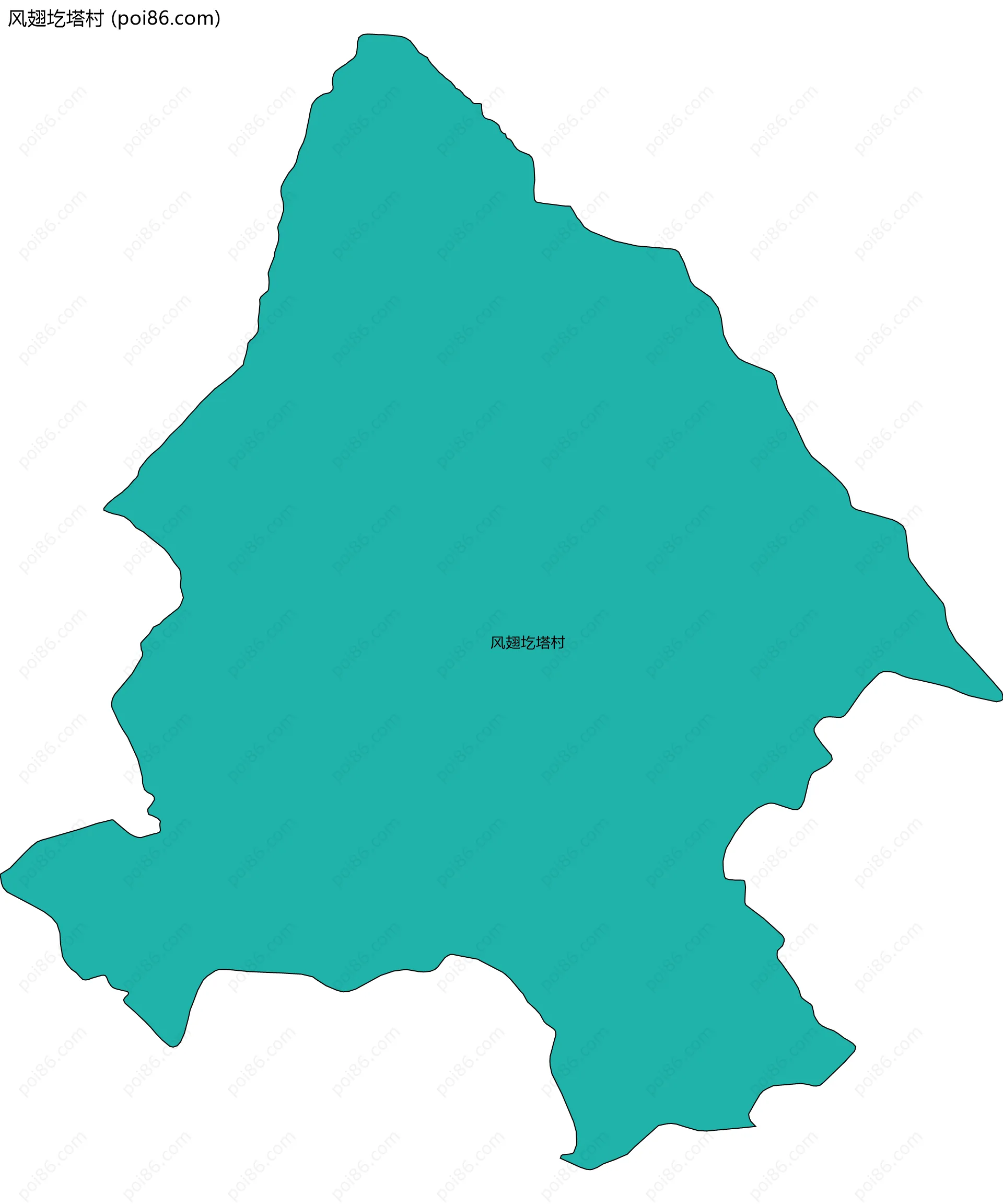 风翅圪塔村边界地图