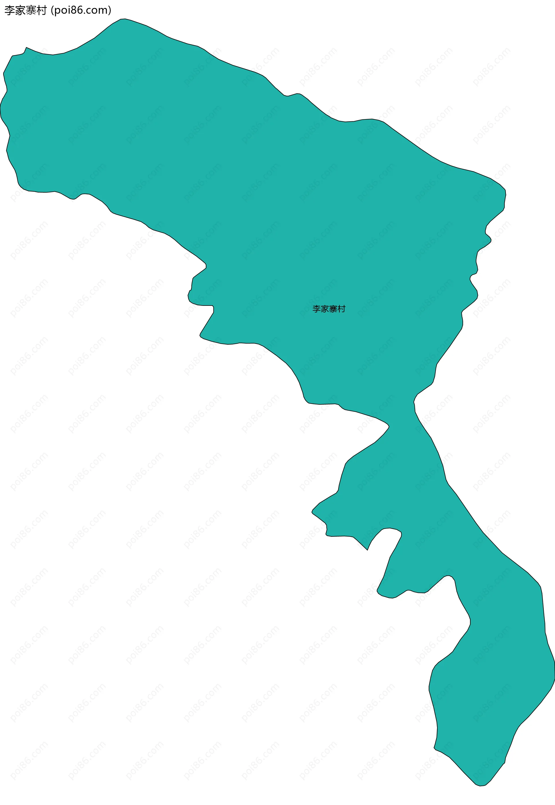 李家寨村边界地图