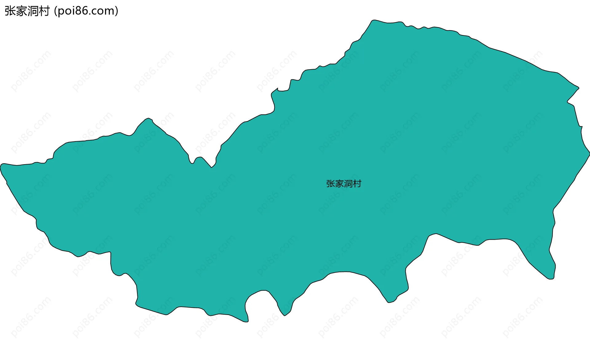 张家洞村边界地图