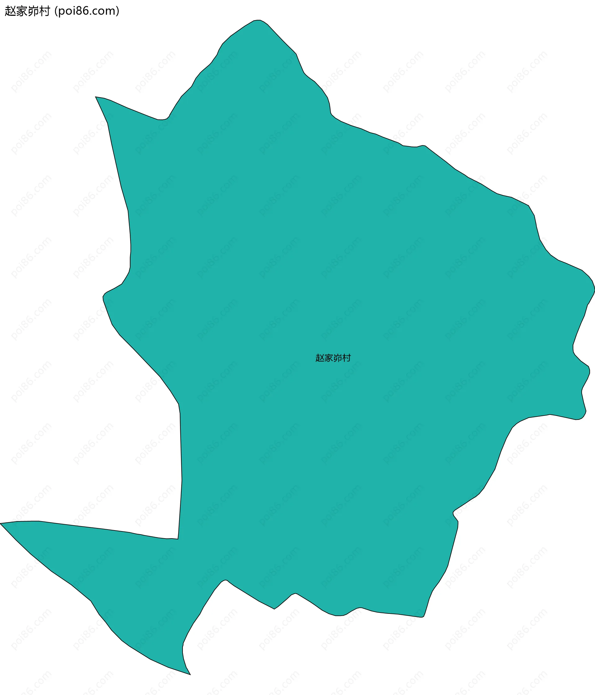 赵家峁村边界地图