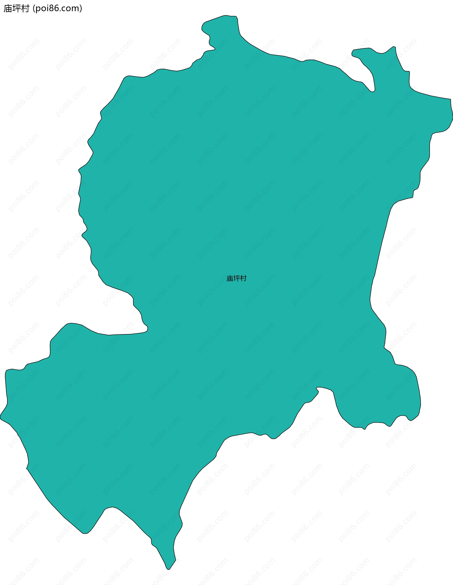 庙坪村边界地图