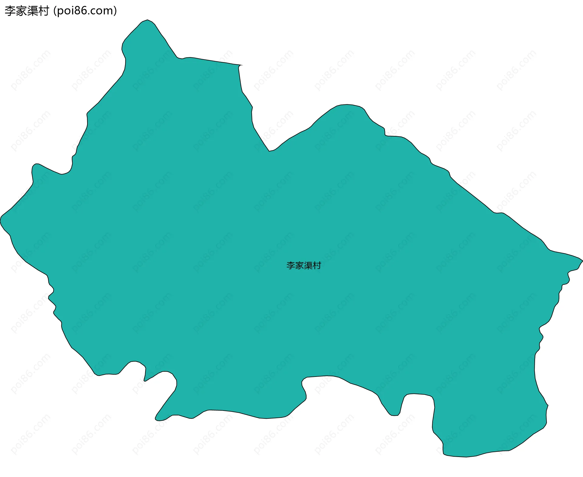 李家渠村边界地图