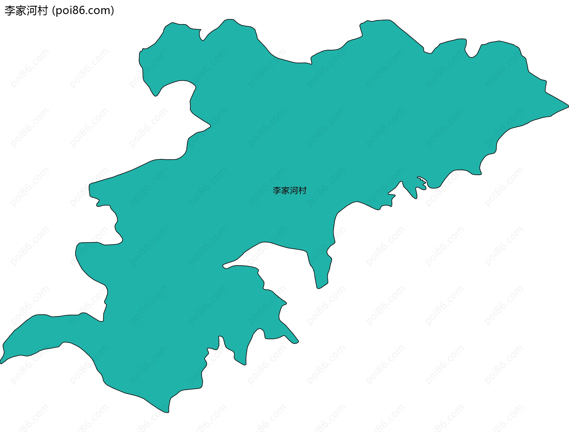 李家河村边界地图